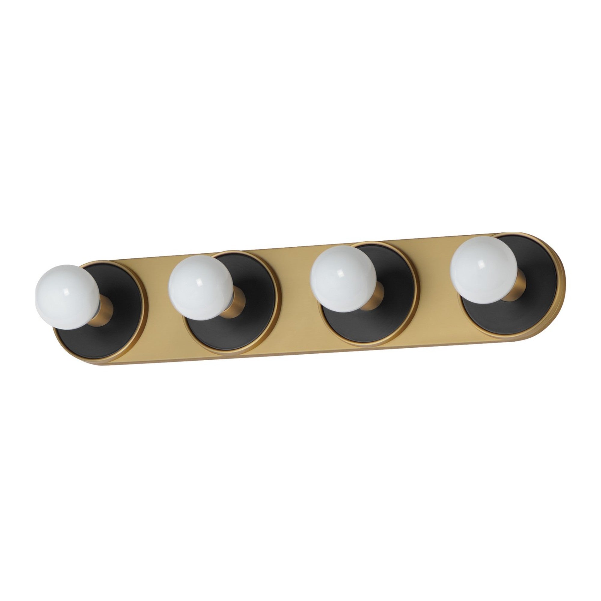 Hollywood 27" LED Wall Sconce, Black & Natural Aged Brass Finish - Bees Lighting
