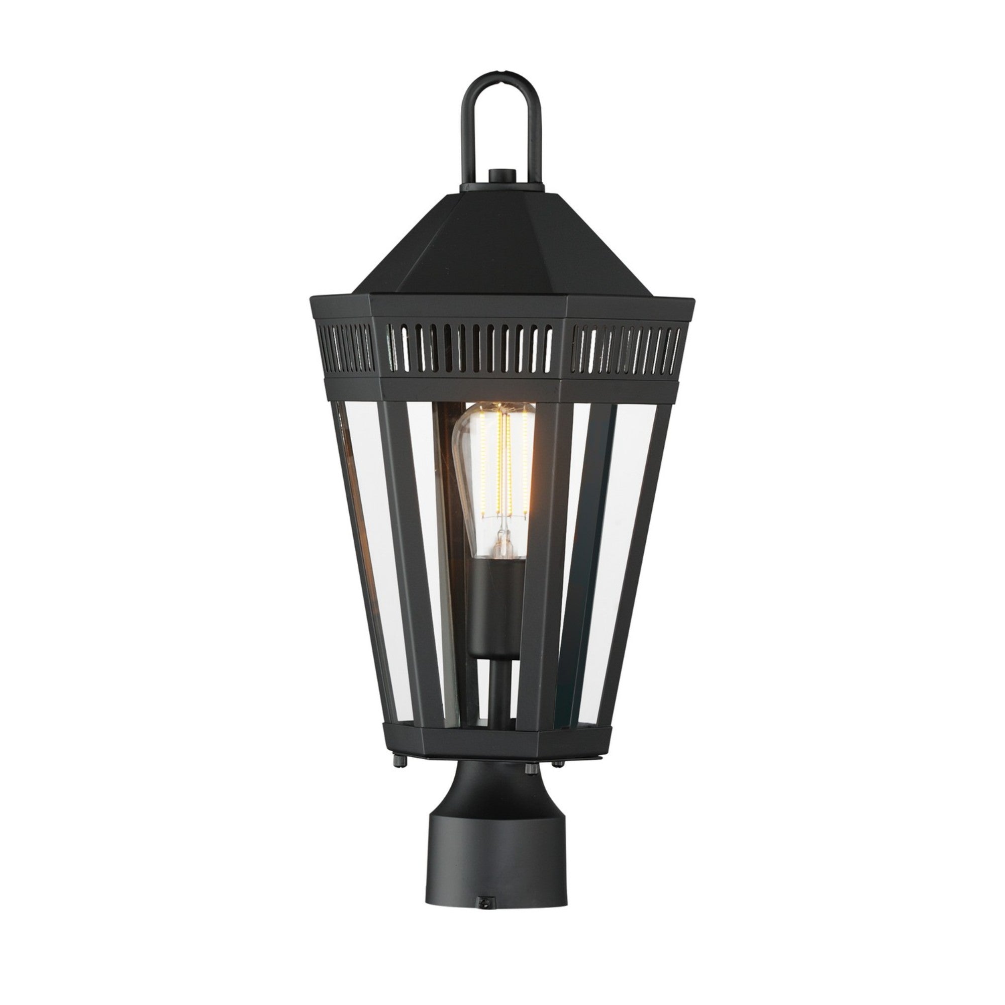 Oxford 19" Outdoor Post Mount, Black Finish - Bees Lighting
