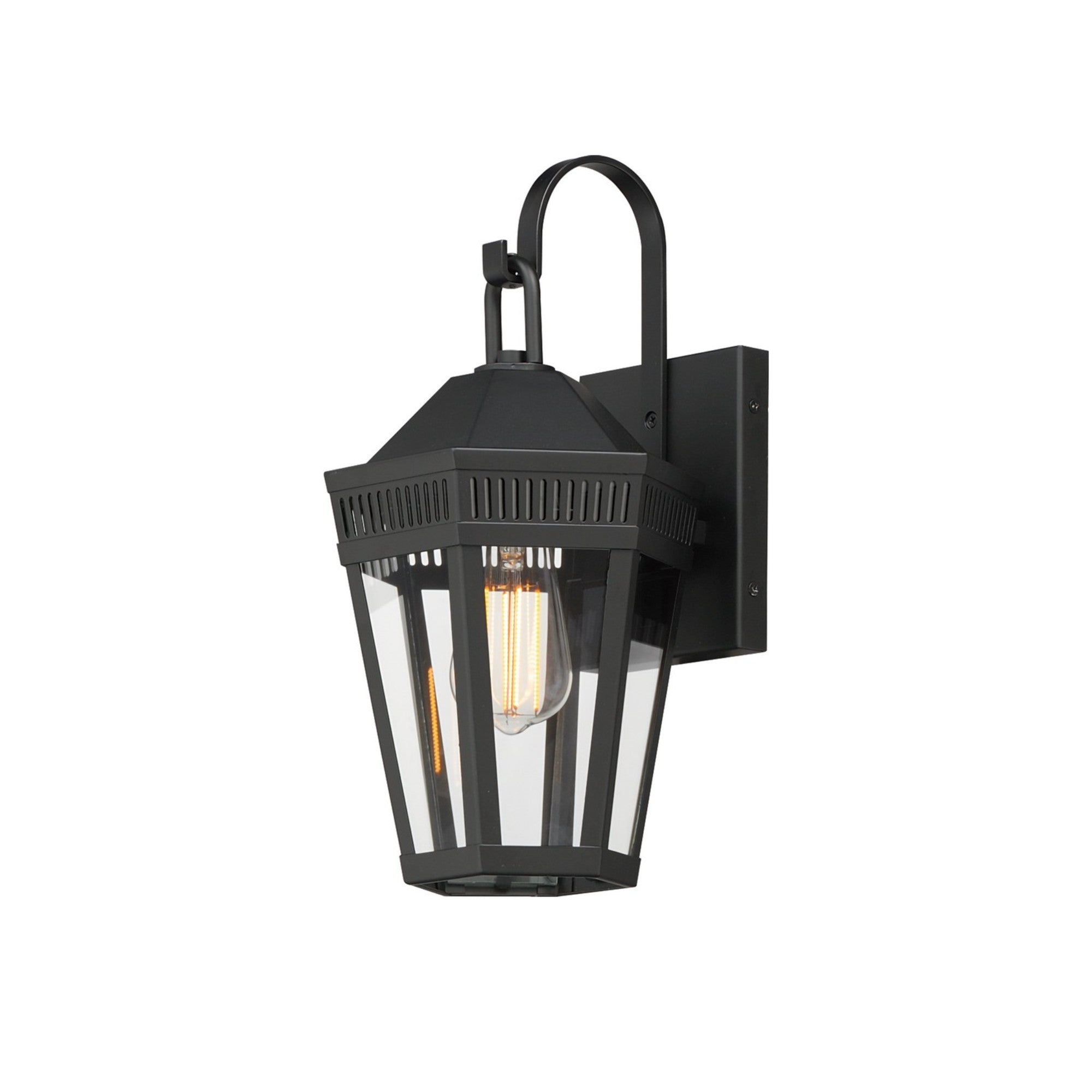Oxford 14" Outdoor Wall Sconce, Black Finish - Bees Lighting