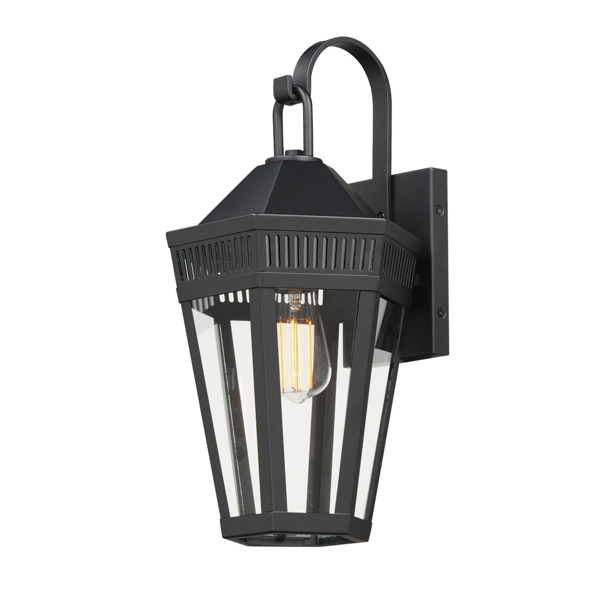 Oxford 18" Outdoor Wall Sconce, Black Finish - Bees Lighting