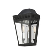 Oxford 14" 2-Light Outdoor Wall Sconce, Black Finish - Bees Lighting
