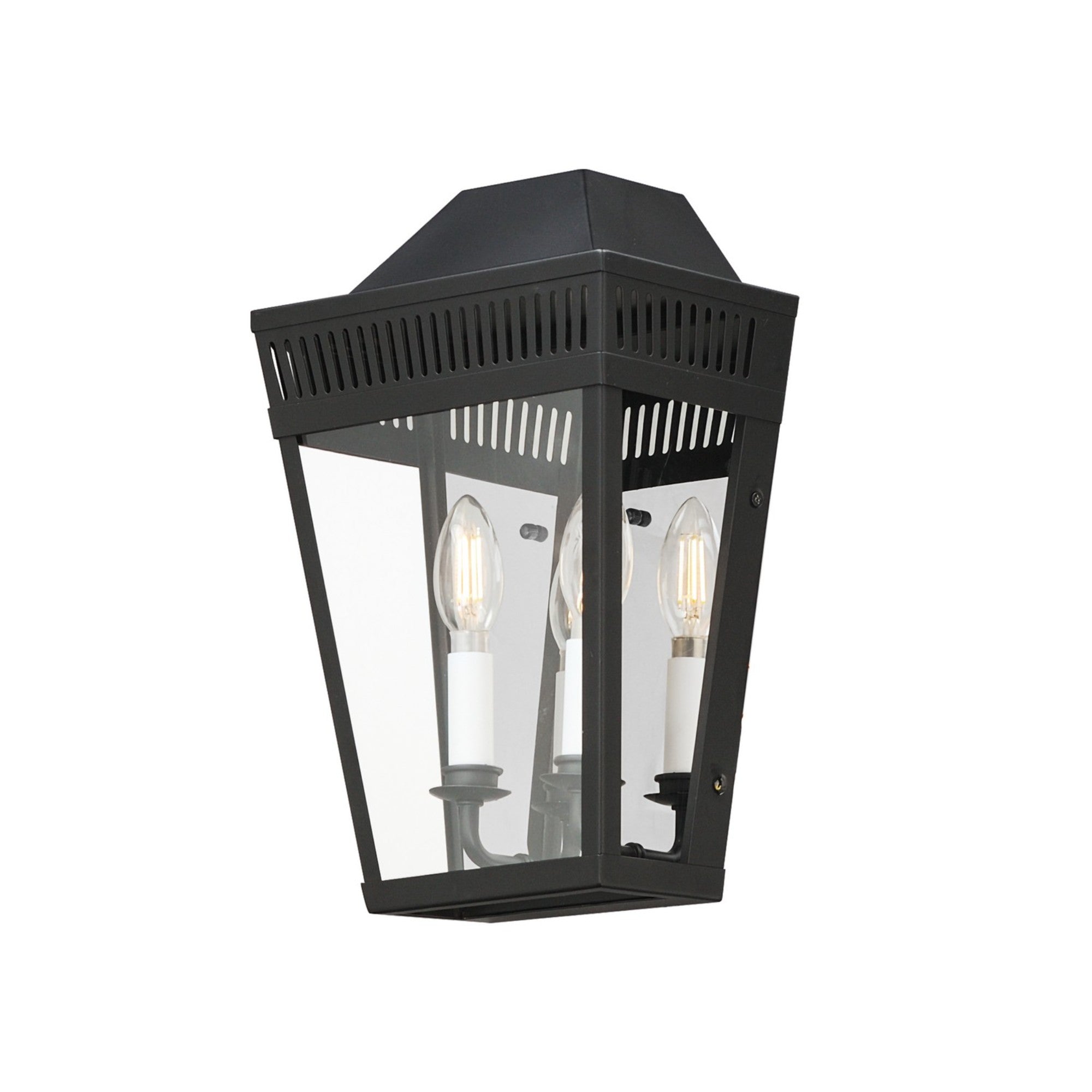 Oxford 14" 2-Light Outdoor Wall Sconce, Black Finish - Bees Lighting