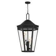 Oxford 34" 6-Light Outdoor Pendant, Black Finish - Bees Lighting