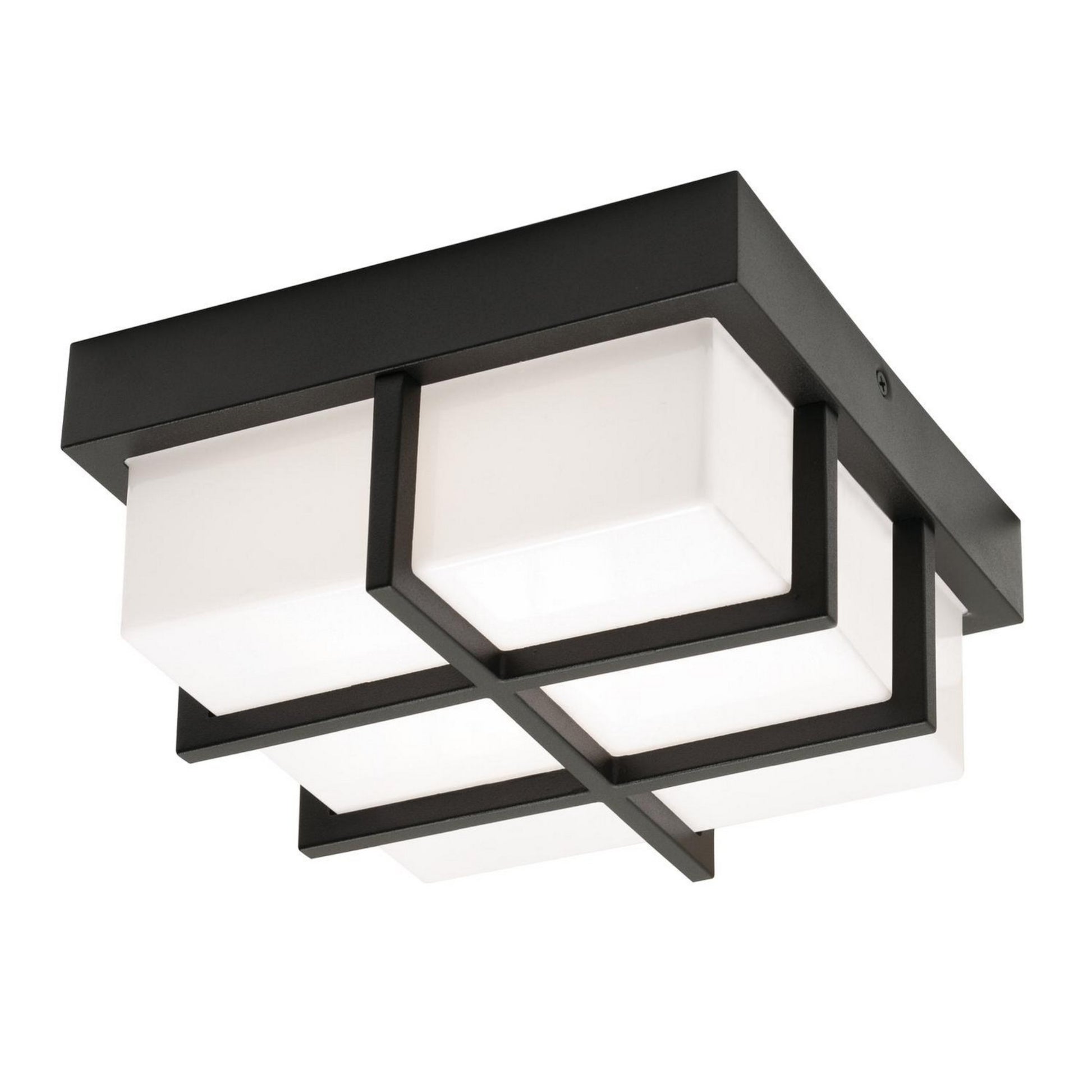 August 8" LED Outdoor Flush Mount, Black Finish - Bees Lighting