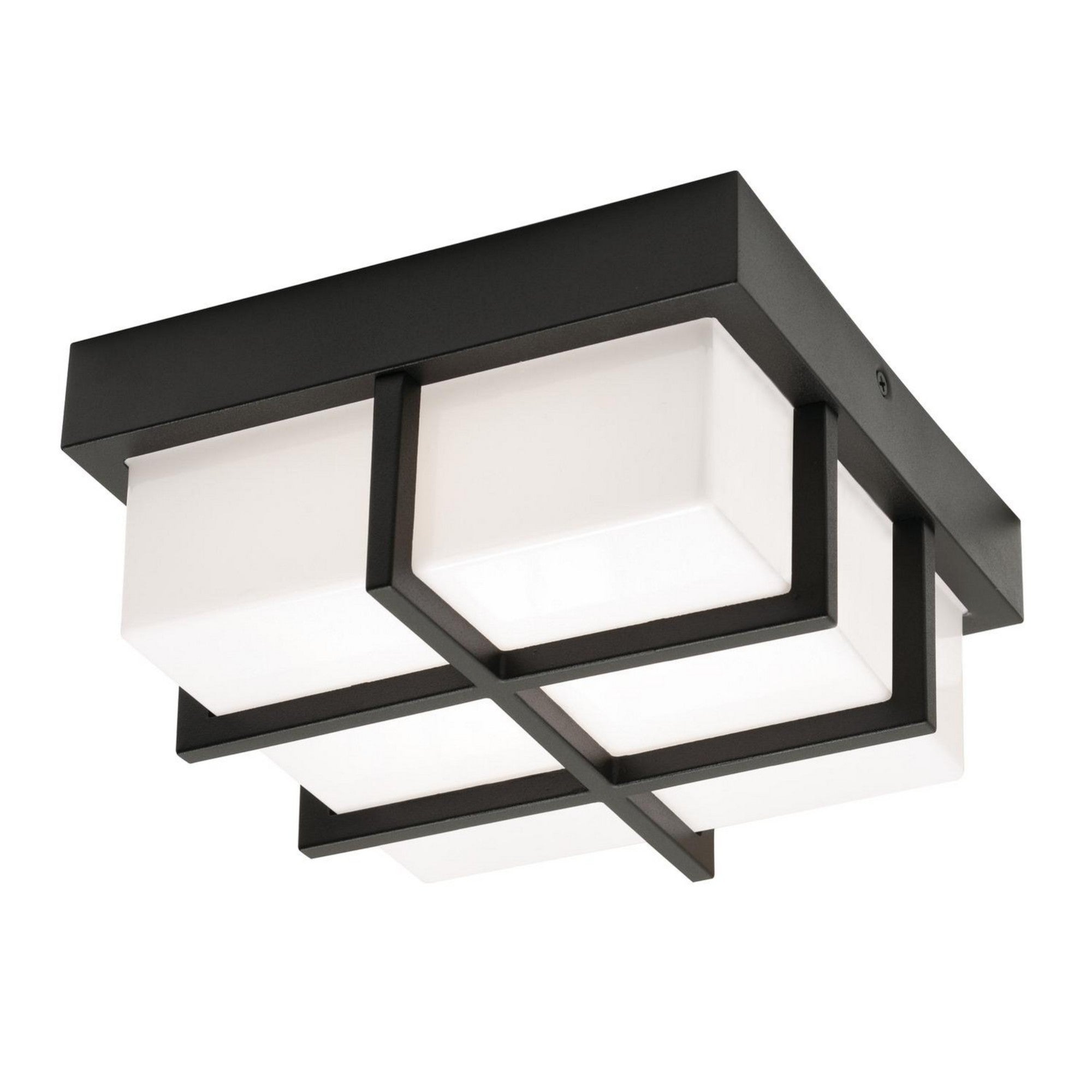 August 8" LED Outdoor Flush Mount, Black Finish - Bees Lighting