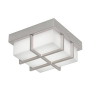 August 8" LED Outdoor Flush Mount, Painted Nickel Finish - Bees Lighting