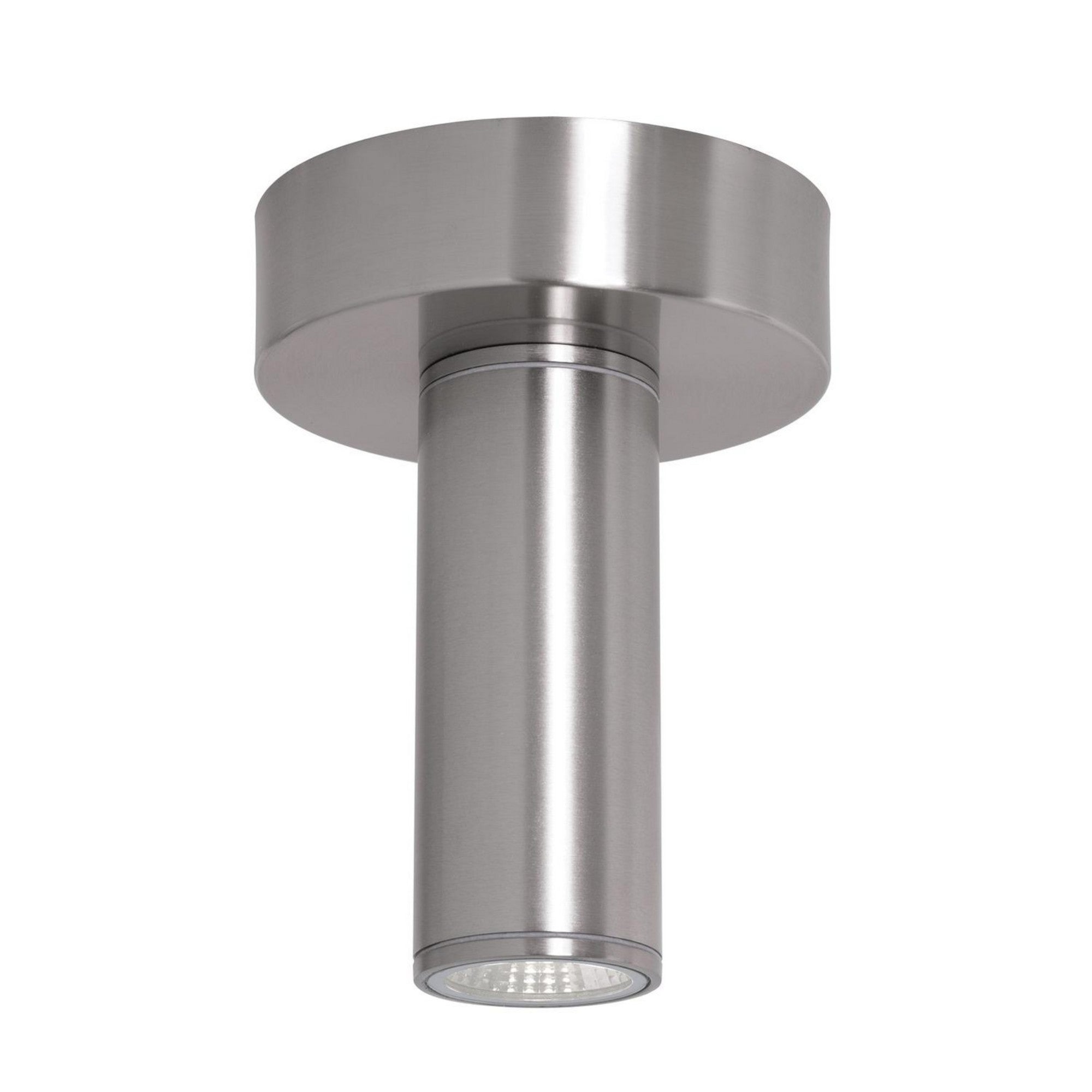 Beverly 8" LED Outdoor Flush Mount, Satin Nickel Finish - Bees Lighting