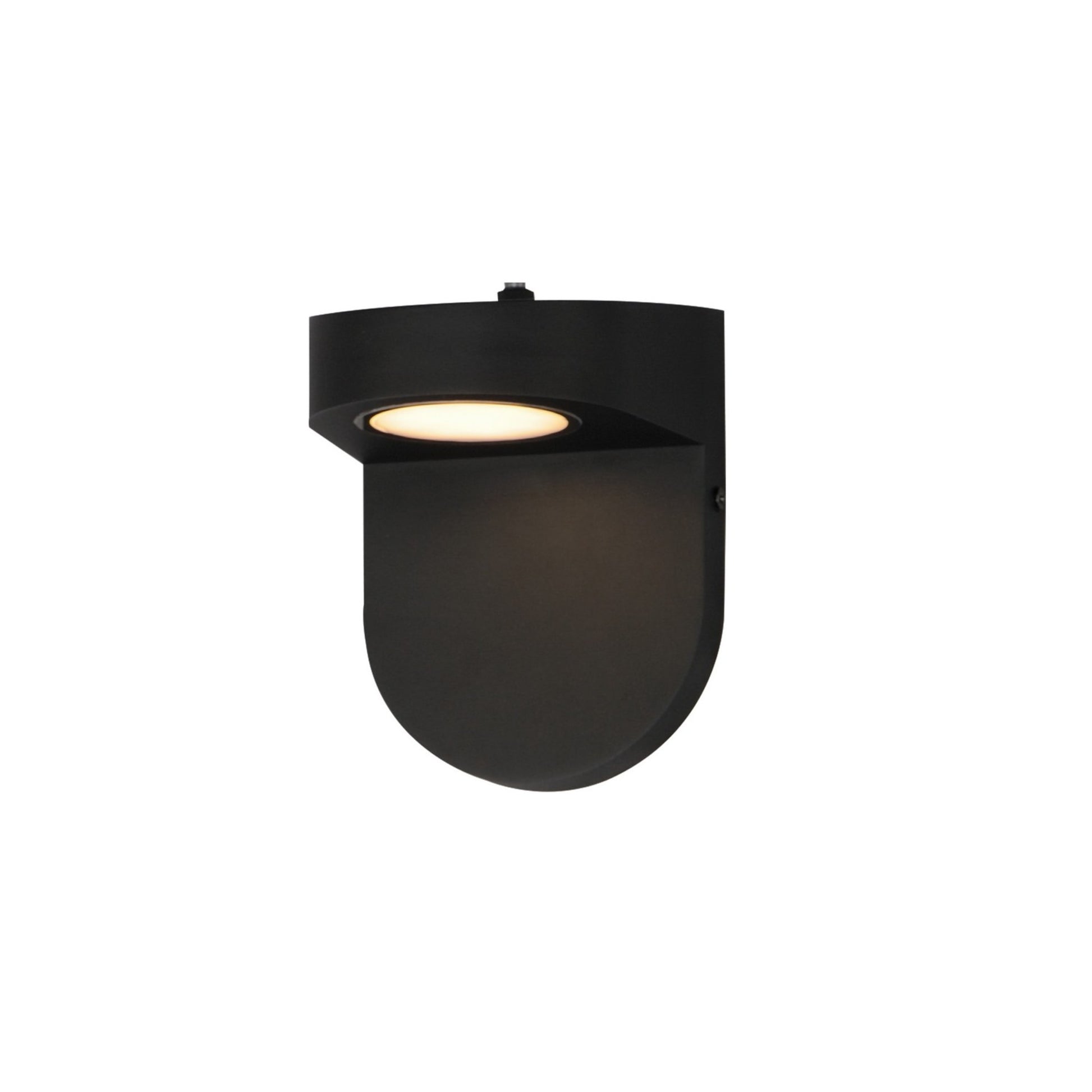 Ledge 6" LED Outdoor Wall Sconce, Black Finish, W/ Photocell - Bees Lighting