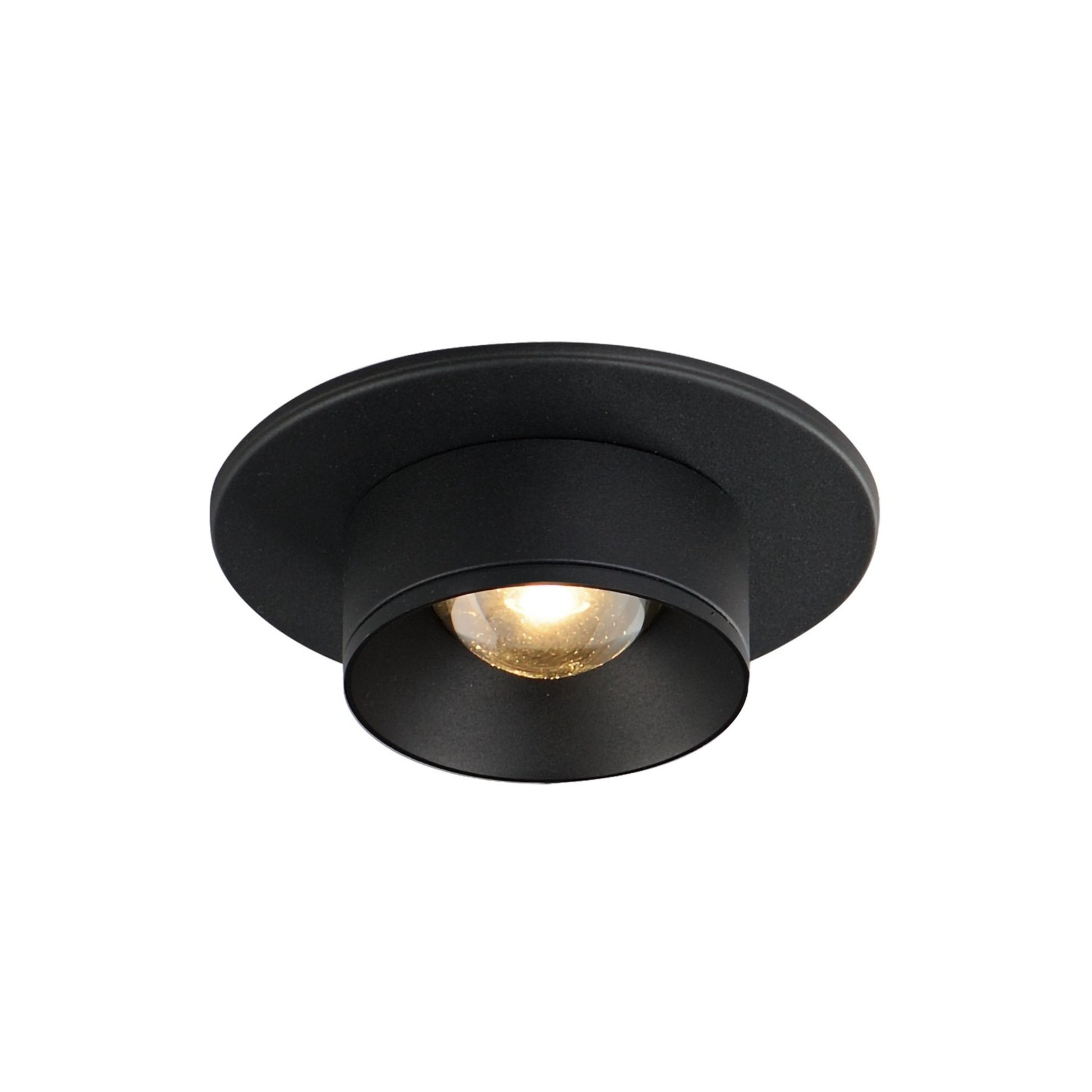 Caldera 3" LED Flush Mount, Black Finish - Bees Lighting