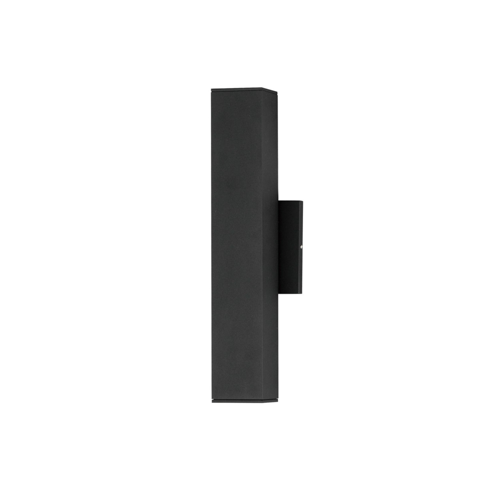 Culvert 15" LED Outdoor Wall Sconce, Black Finish, Up & Down Light - Bees Lighting
