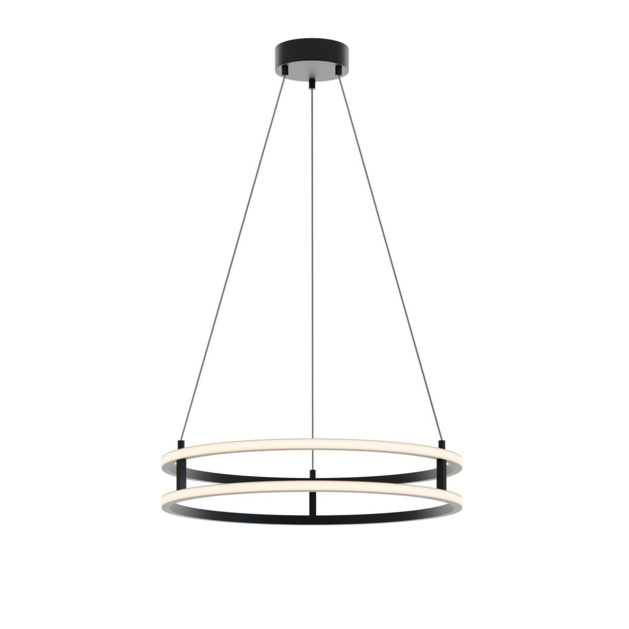 Gemini 24" LED Pendant, Black Finish - Bees Lighting