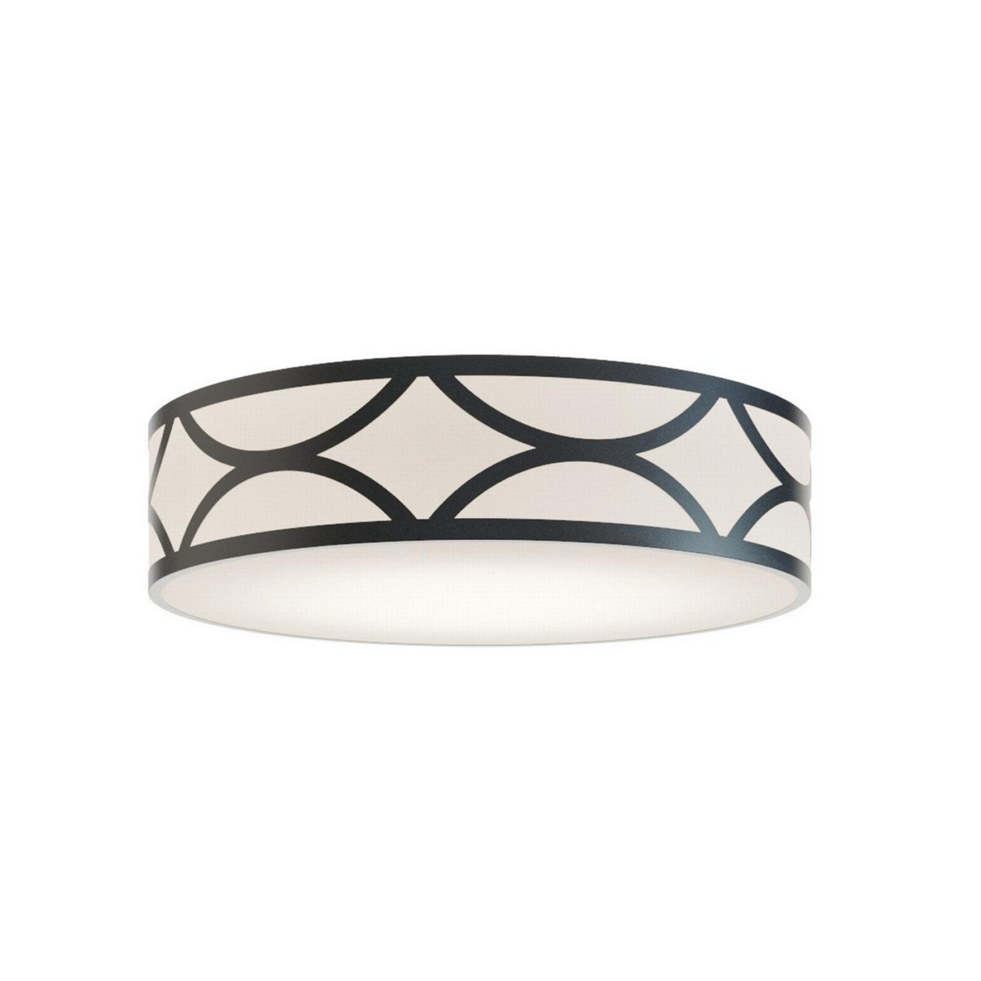 Lake 24" 3-Light Flush Mount, Black Finish - Bees Lighting