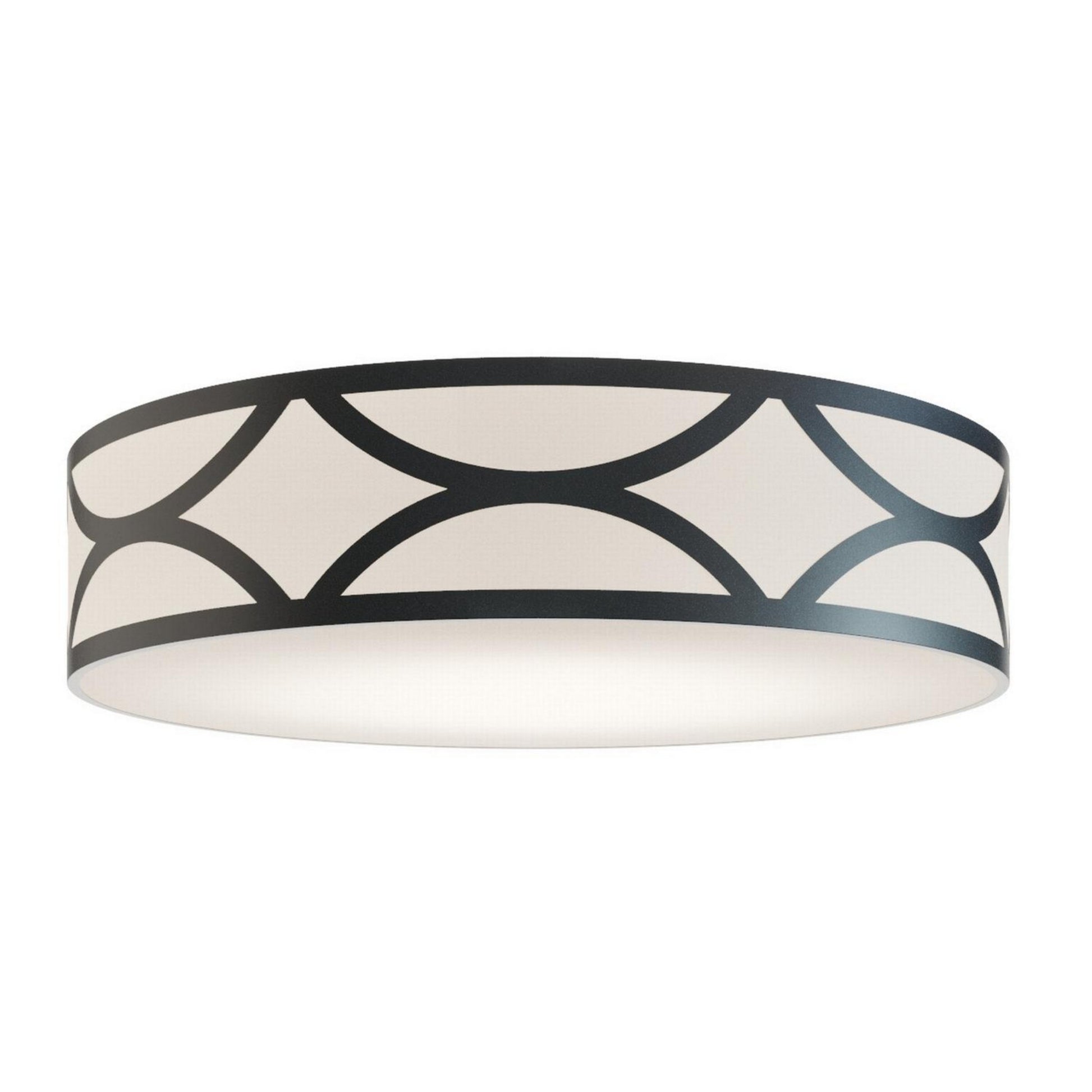 Lake 30" 4-Light Flush Mount, Black Finish - Bees Lighting