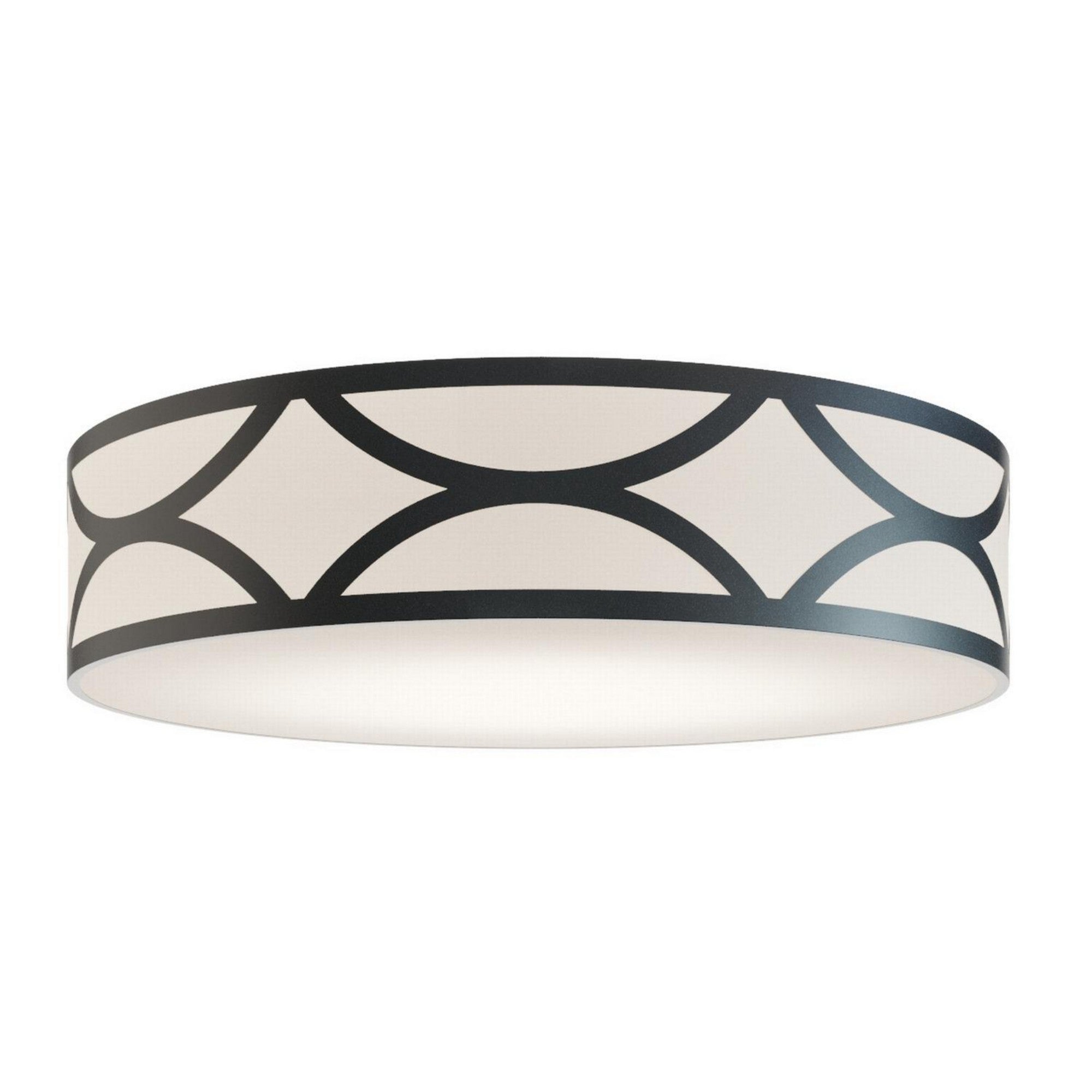 Lake 30" 4-Light Flush Mount, Black Finish - Bees Lighting