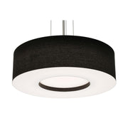 Montclair 24" LED Pendant, Satin Nickel Finish & Black Shade - Bees Lighting