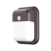 Patton 8" Dusk to Dawn LED Outdoor Wall Sconce, Bronze Finish - Bees Lighting