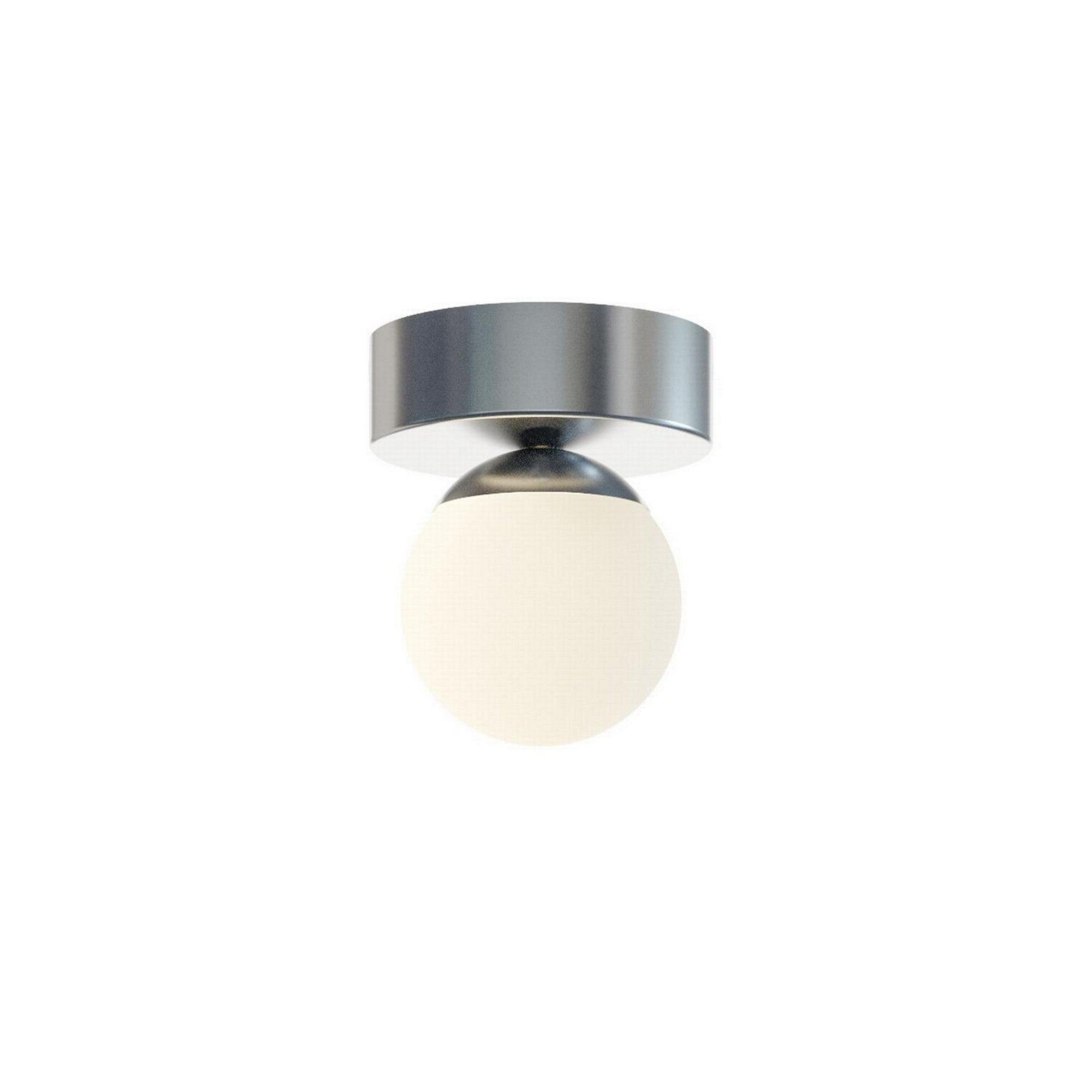 Pearl 4" LED Flush Mount, Satin Nickel Finish - Bees Lighting