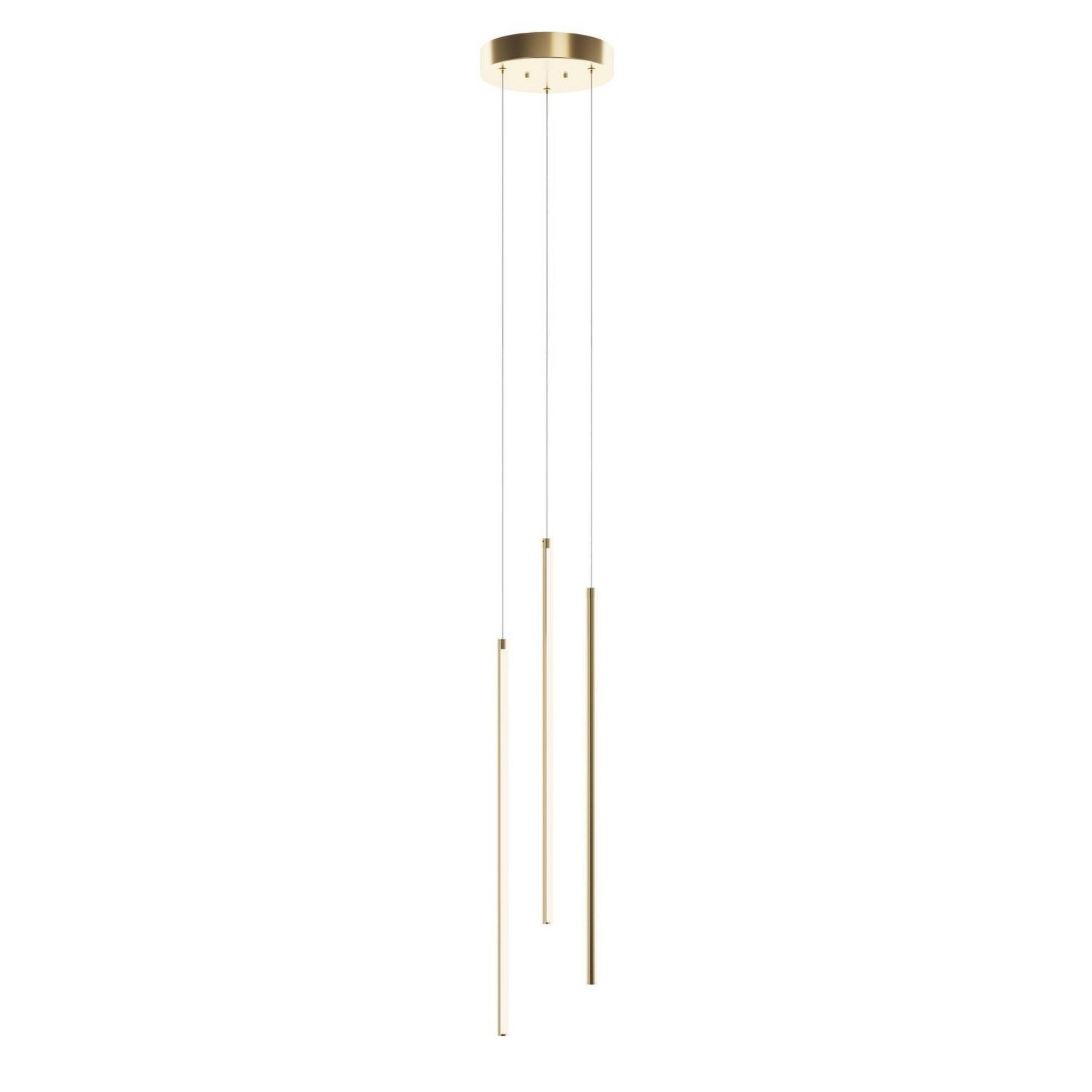 Rosemont 24" LED Multi-Port Pendant, Satin Brass Finish - Bees Lighting