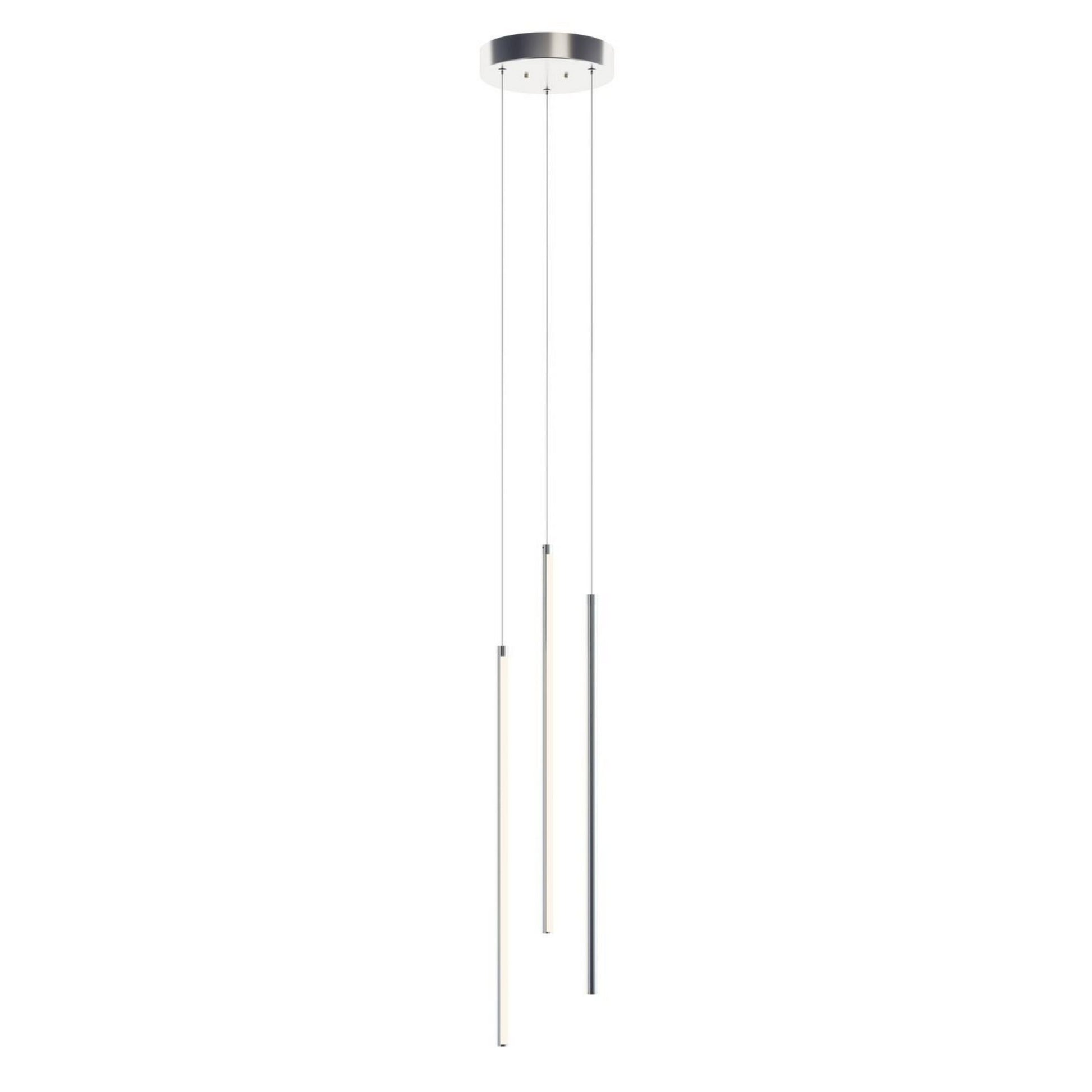 Rosemont 24" LED Multi-Port Pendant, Satin Nickel Finish - Bees Lighting
