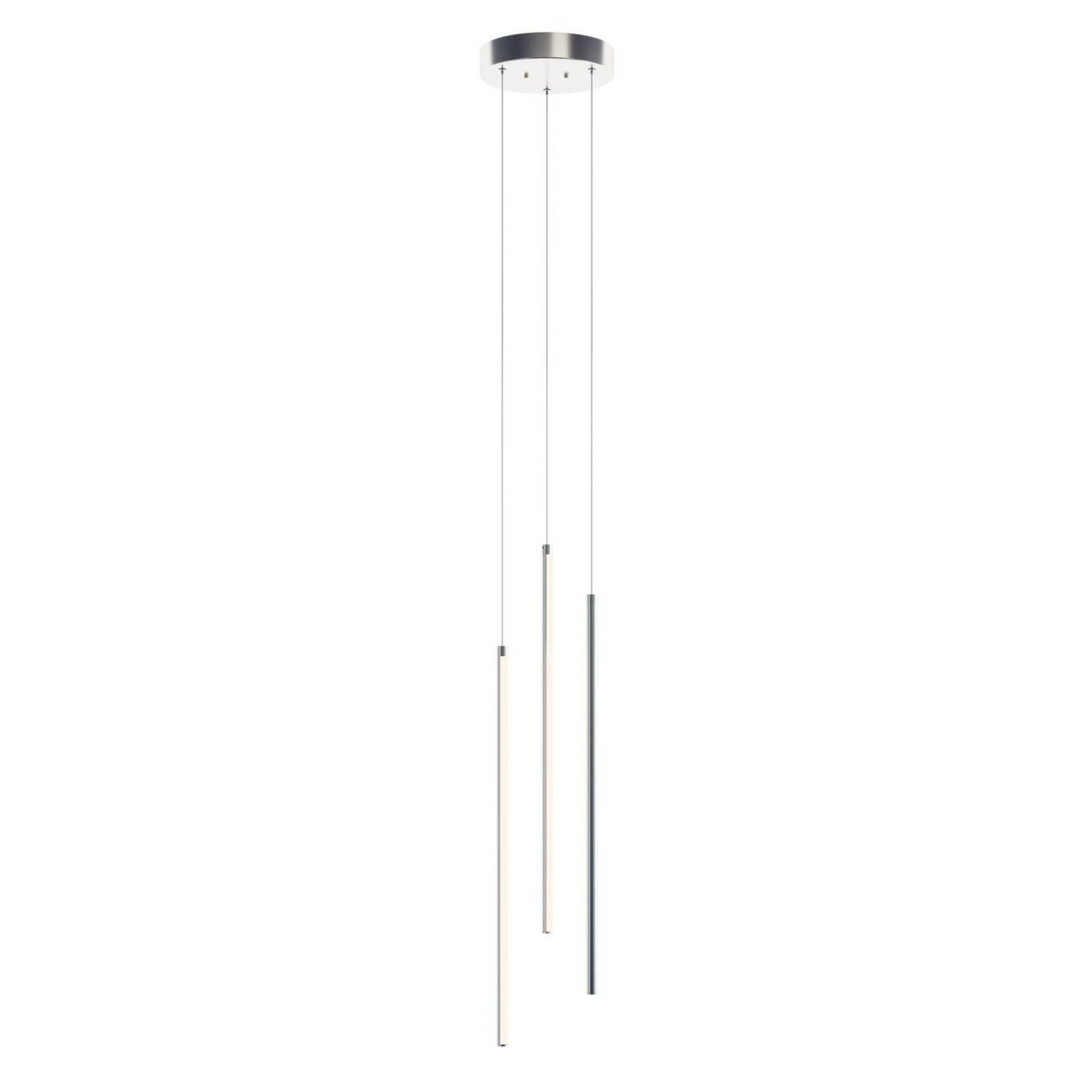Rosemont 24" LED Multi-Port Pendant, Satin Nickel Finish - Bees Lighting