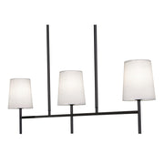 Rose 36" 3-Light Linear Pendant, Black Finish - Bees Lighting