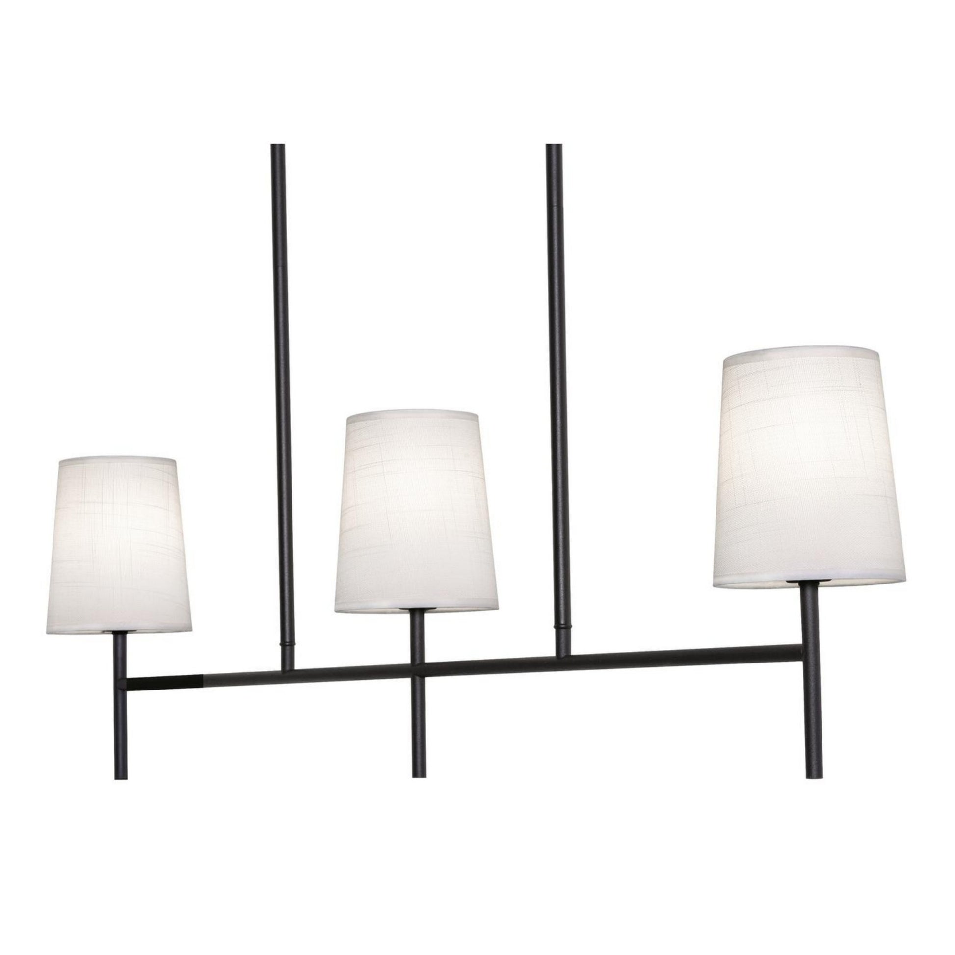 Rose 36" 3-Light Linear Pendant, Black Finish - Bees Lighting