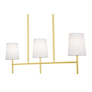 Rose 36" 3-Light Linear Pendant, Satin Brass Finish - Bees Lighting