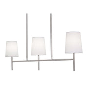 Rose 36" 3-Light Linear Pendant, Satin Nickel Finish - Bees Lighting