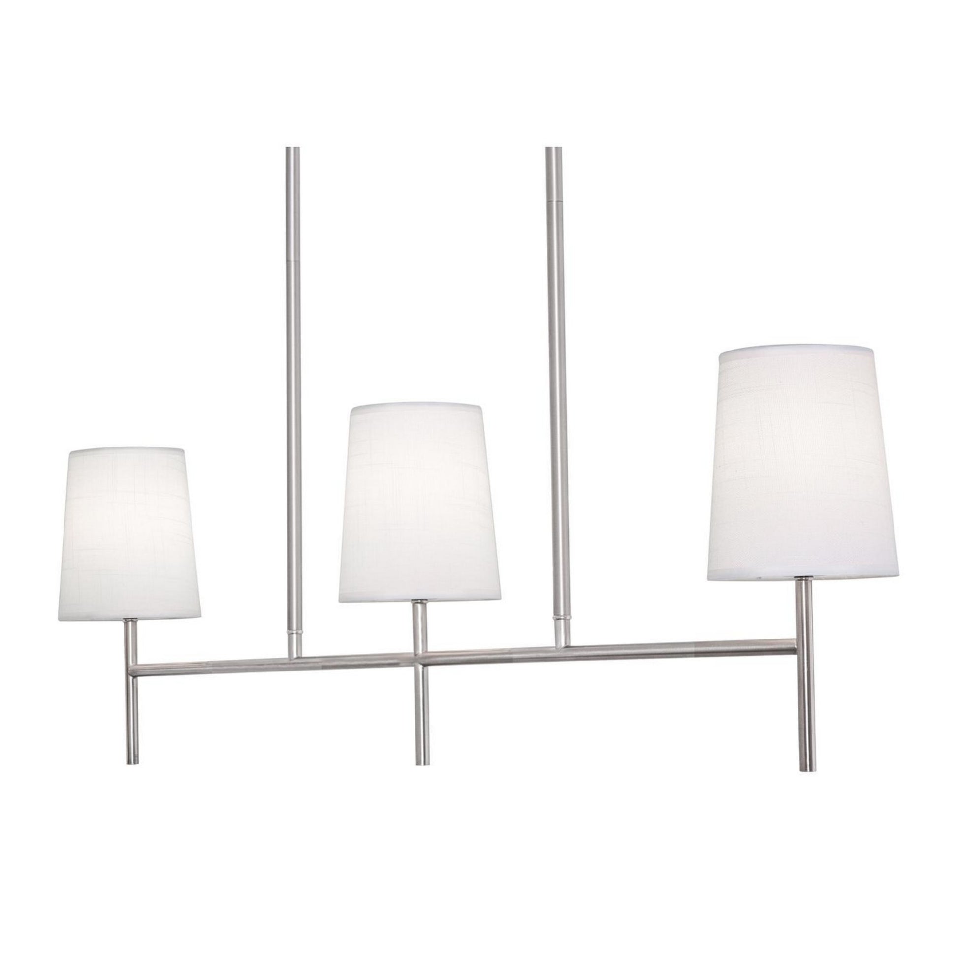 Rose 36" 3-Light Linear Pendant, Satin Nickel Finish - Bees Lighting