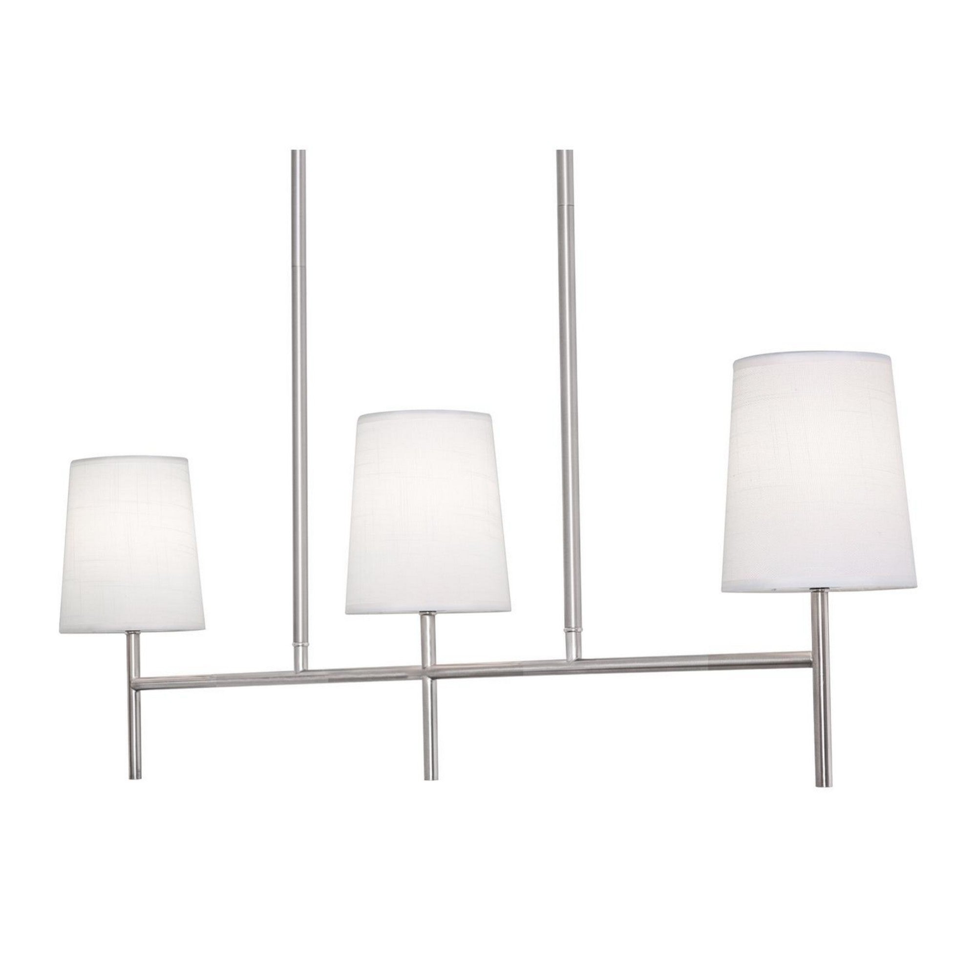 Rose 36" 3-Light Linear Pendant, Satin Nickel Finish - Bees Lighting