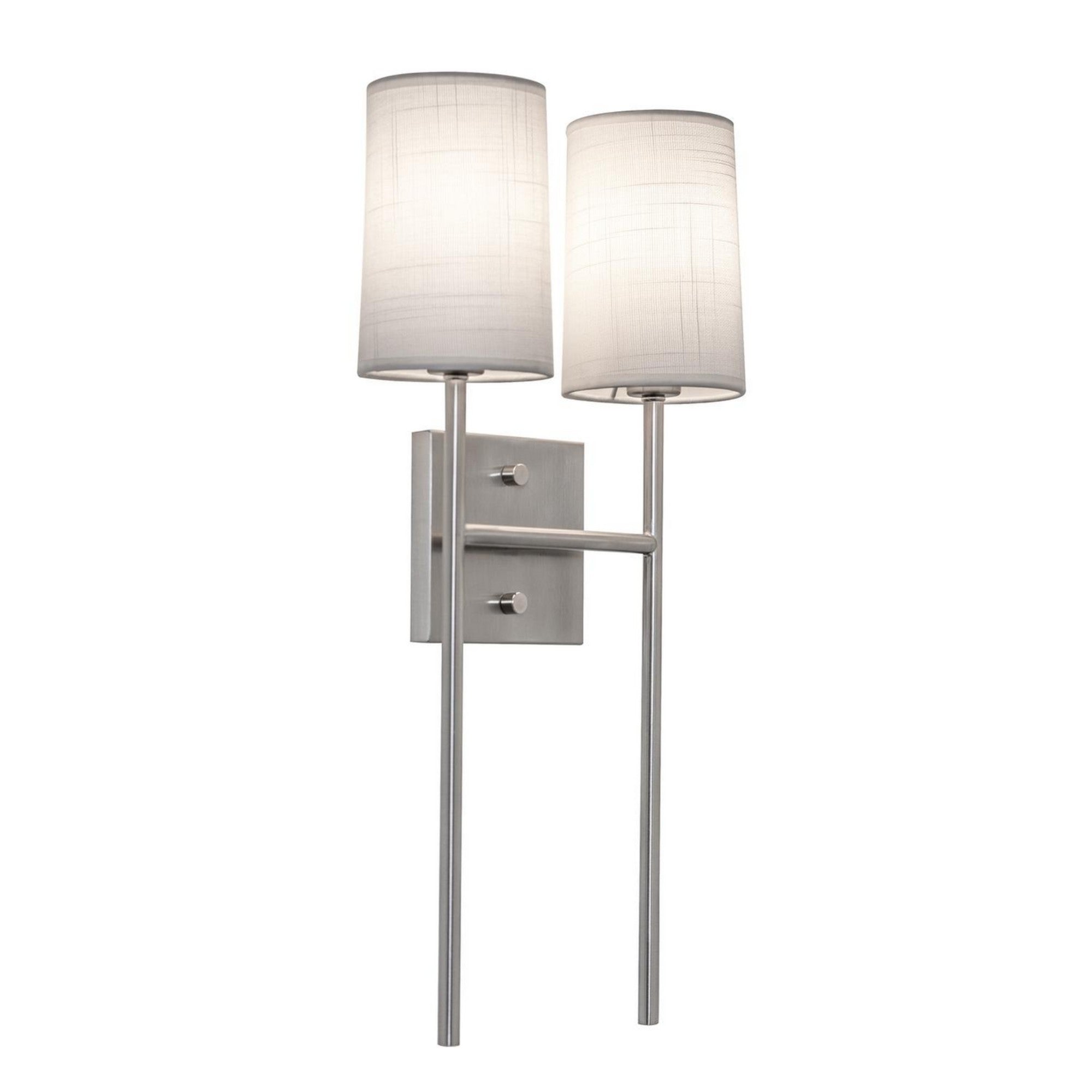 Rose 20" 2-Light Wall Sconce, Satin Nickel Finish - Bees Lighting