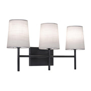 Rose 22" 3-Light Vanity, Black Finish - Bees Lighting