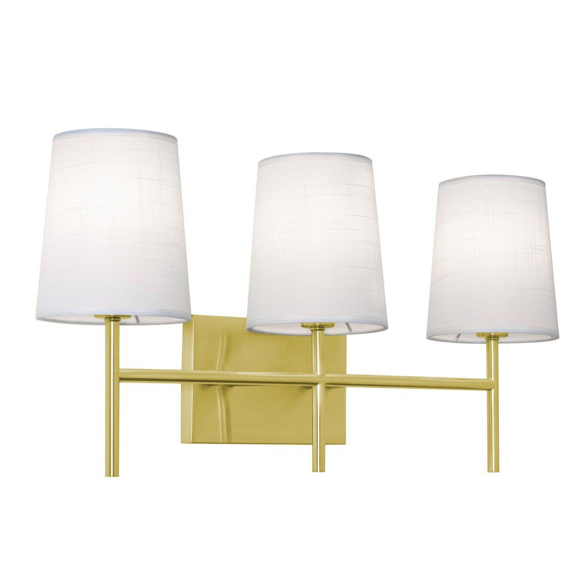 Rose 22" 3-Light Vanity, Satin Brass Finish - Bees Lighting