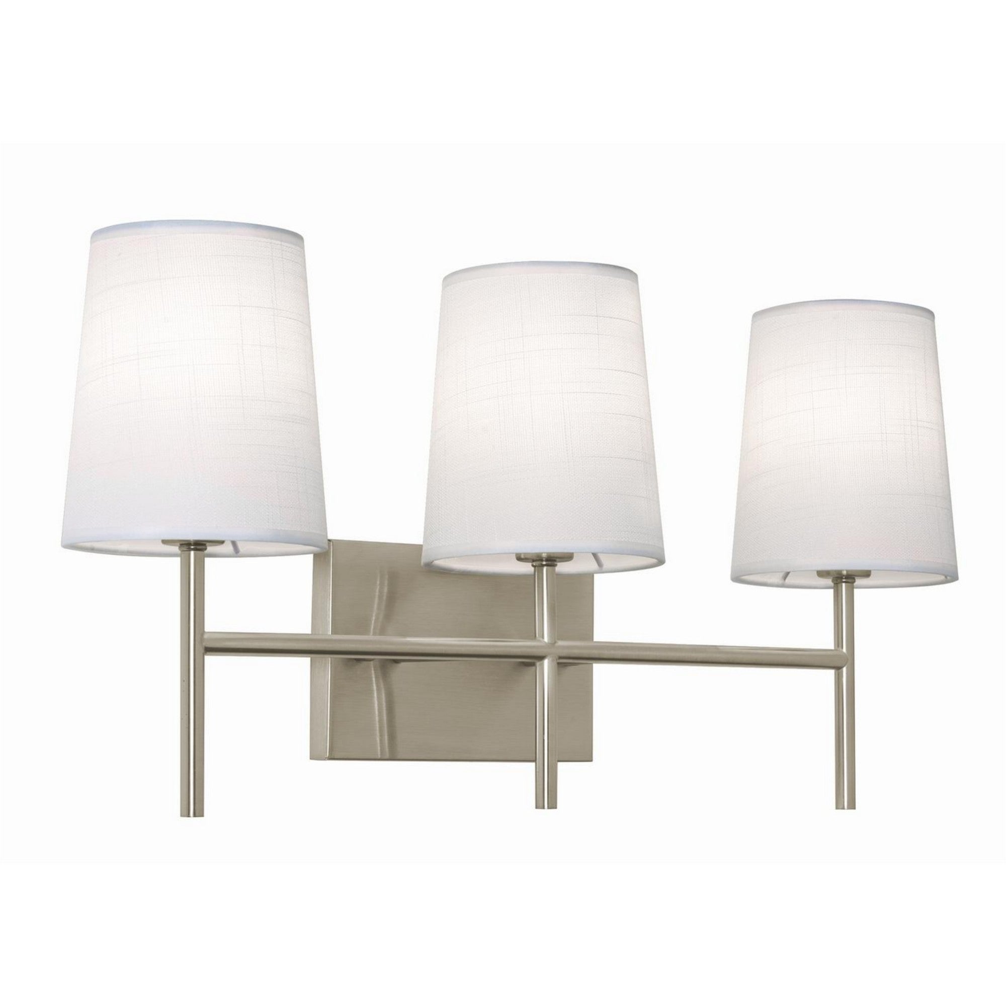 Rose 22" 3-Light Vanity, Satin Nickel Finish - Bees Lighting