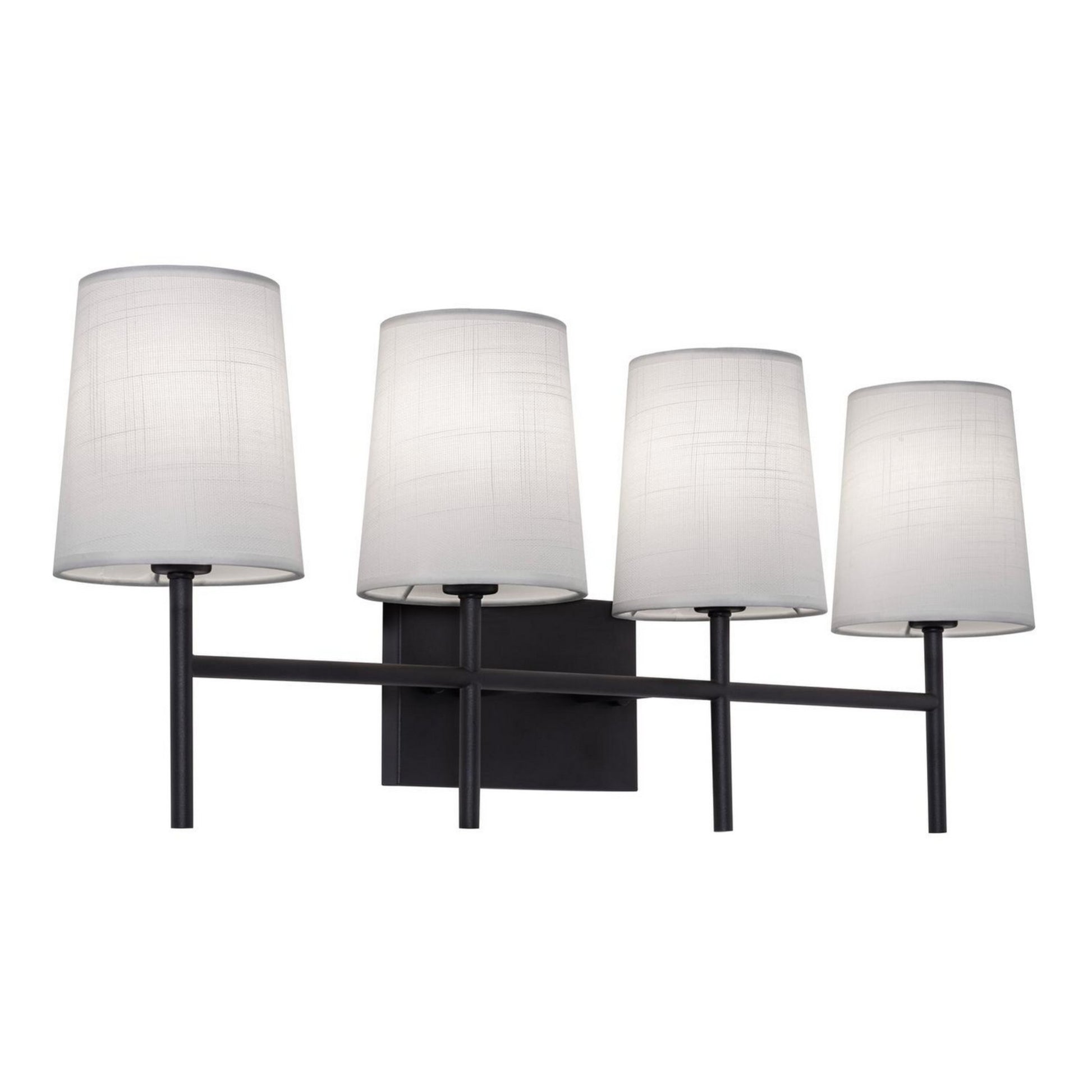 Rose 27" 4-Light Vanity, Black Finish - Bees Lighting