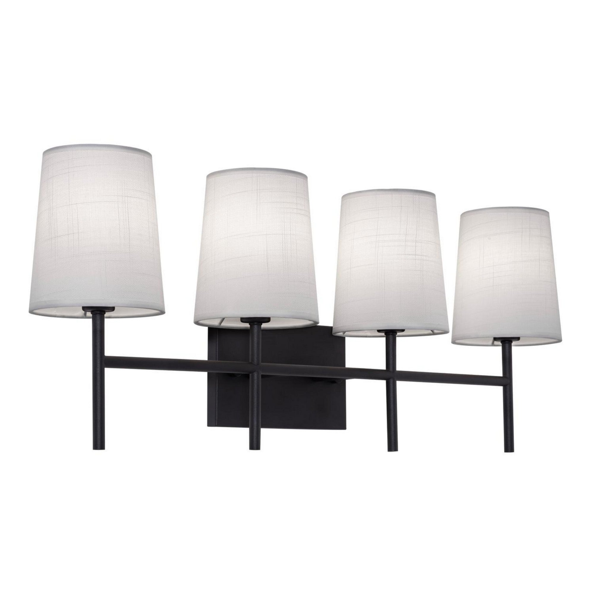 Rose 27" 4-Light Vanity, Black Finish - Bees Lighting