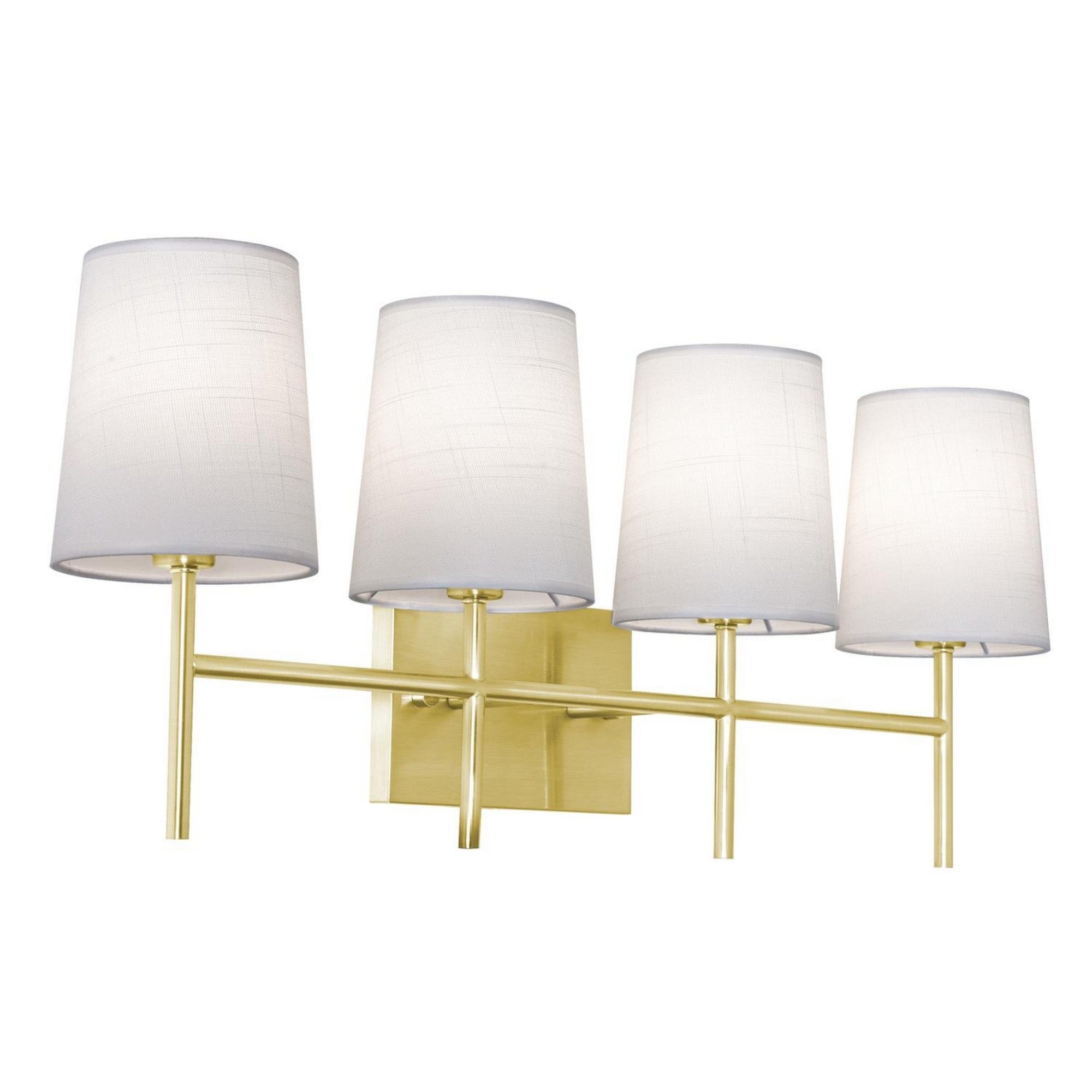 Rose 27" 4-Light Vanity, Satin Brass Finish - Bees Lighting