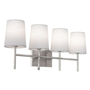 Rose 27" 4-Light Vanity, Satin Nickel Finish - Bees Lighting