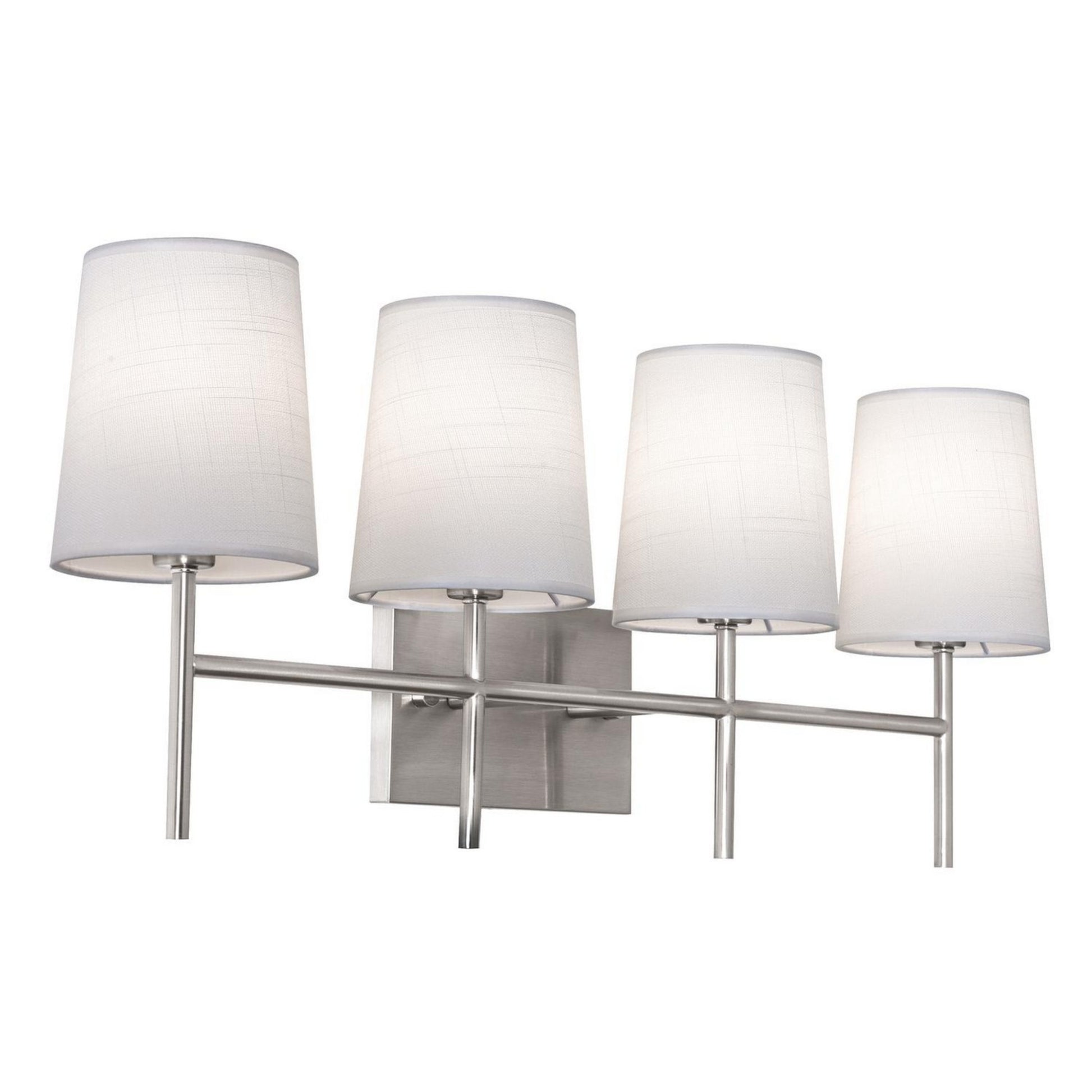 Rose 27" 4-Light Vanity, Satin Nickel Finish - Bees Lighting