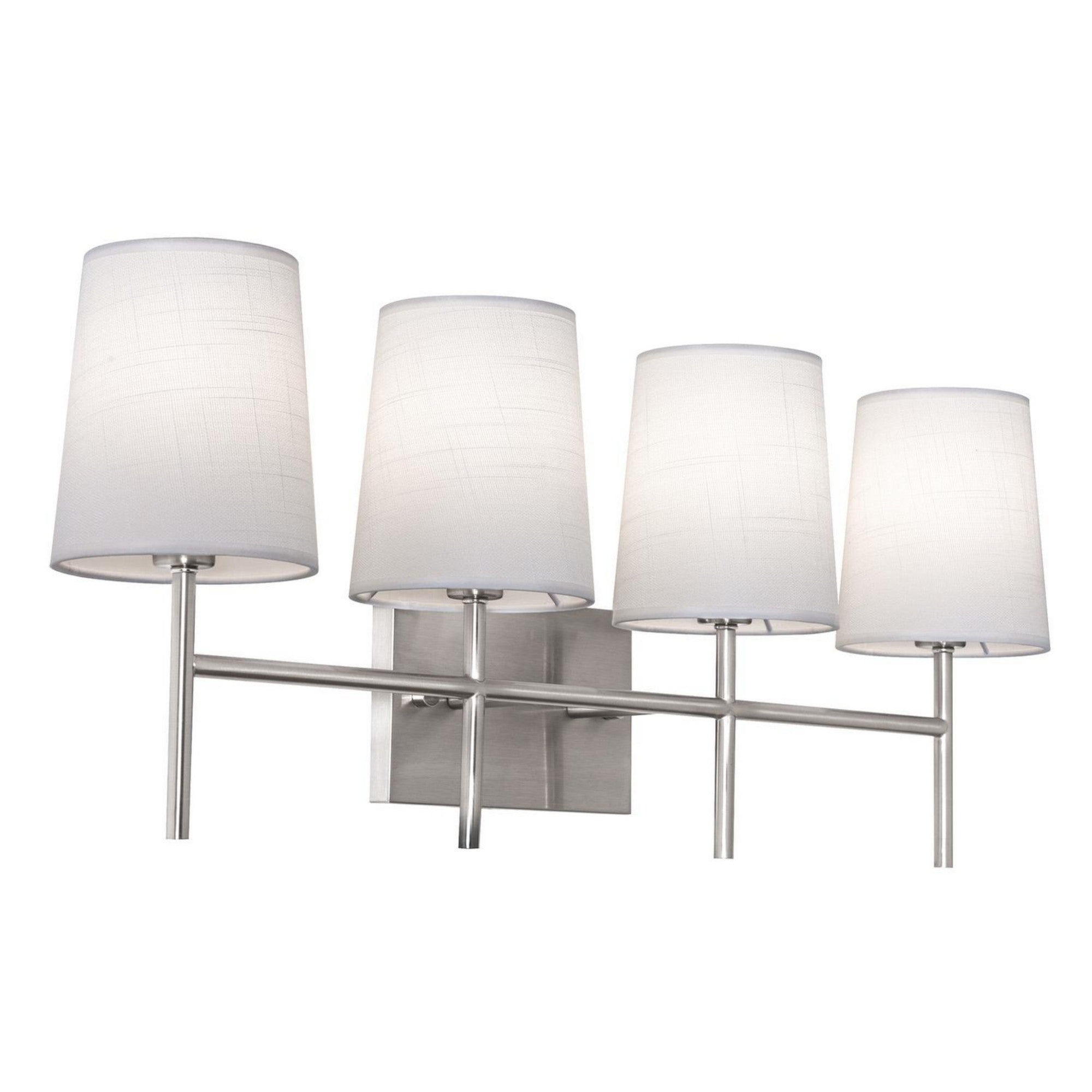 Rose 27" 4-Light Vanity, Satin Nickel Finish - Bees Lighting
