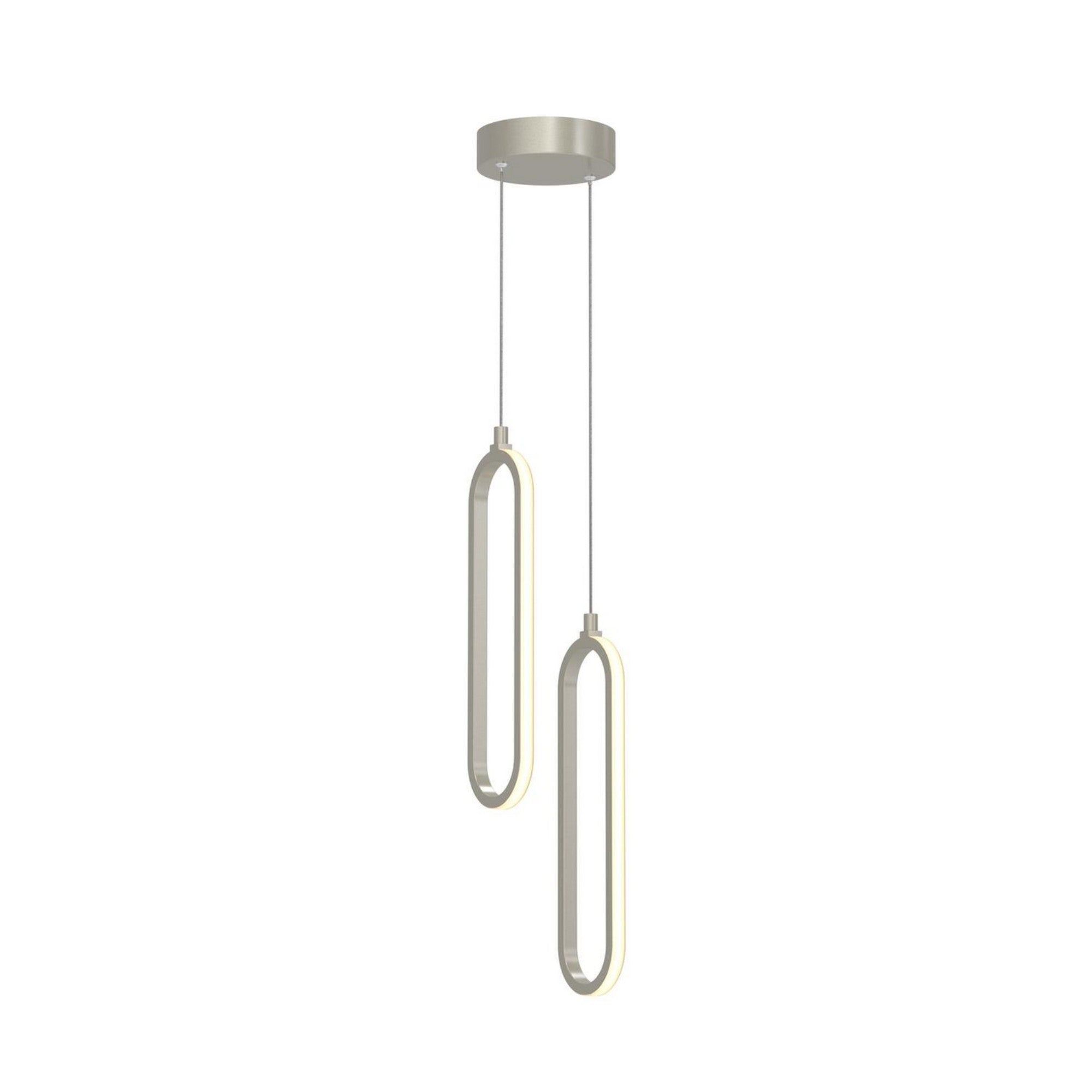 Sienna 13" LED Multi-Port Pendant, Painted Nickel Finish - Bees Lighting