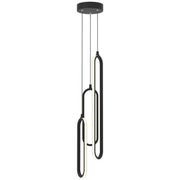 Sienna 23" 3-Light LED Multi-Port Pendant, Black Finish - Bees Lighting