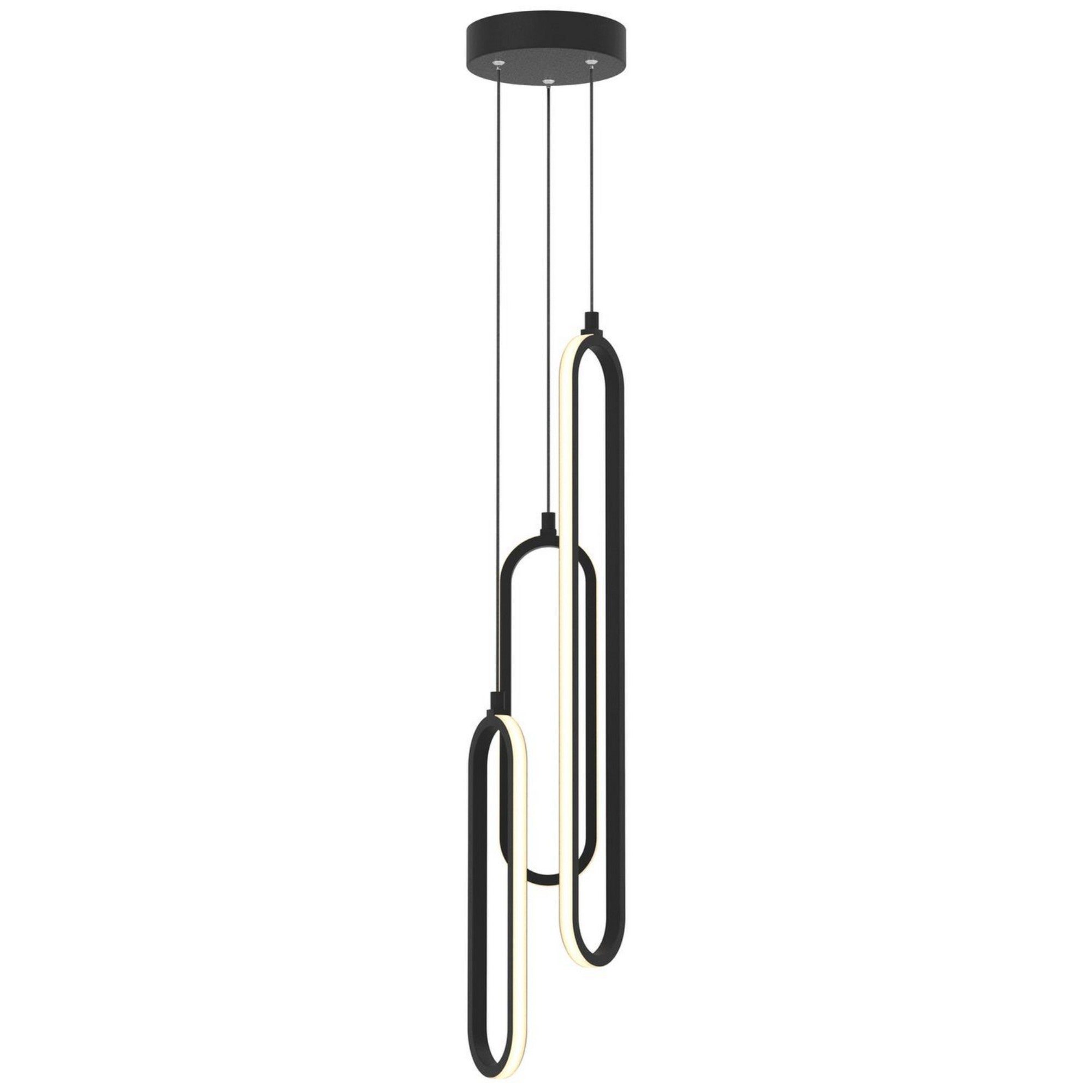 Sienna 23" 3-Light LED Multi-Port Pendant, Black Finish - Bees Lighting