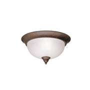 Dover 13" 2-Light Flush Mount, Tannery Bronze Finish - Bees Lighting