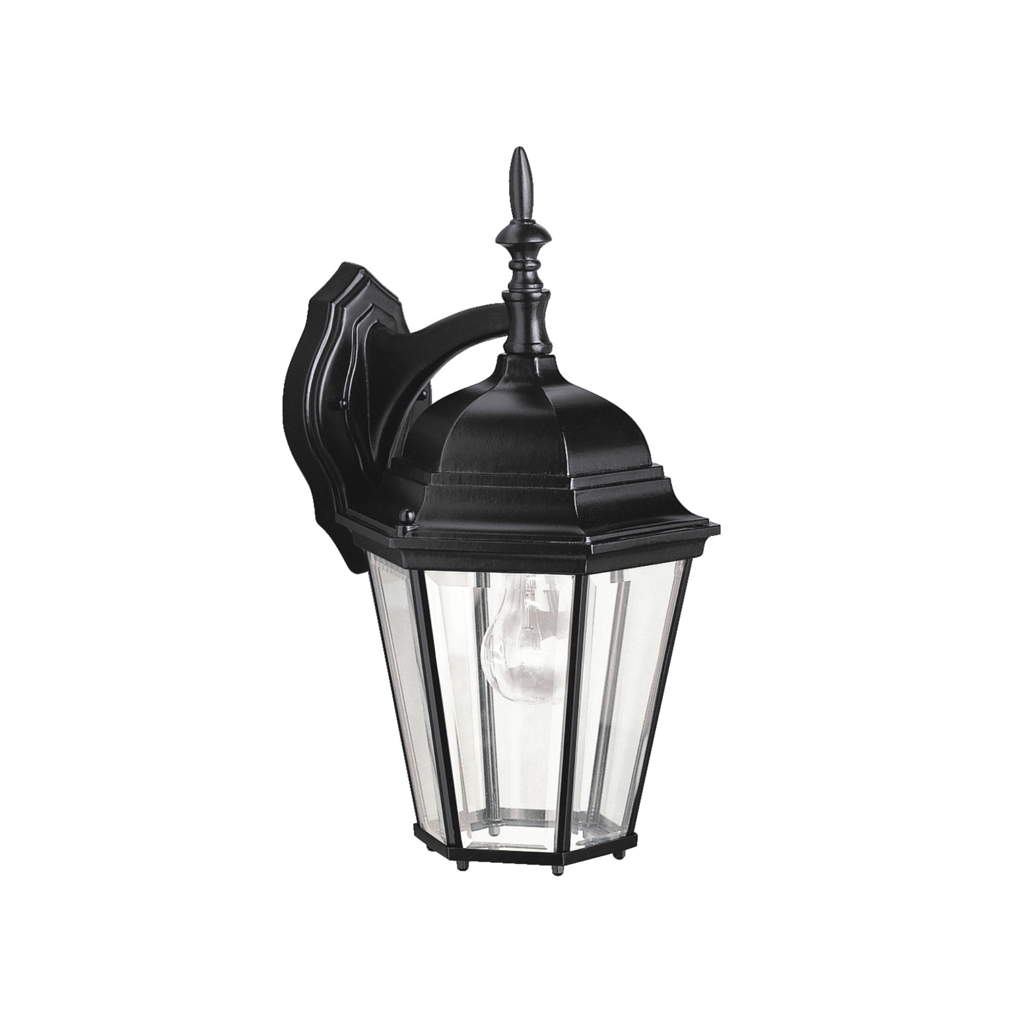 Madison 17" Outdoor Wall Light, Black Finish - Bees Lighting