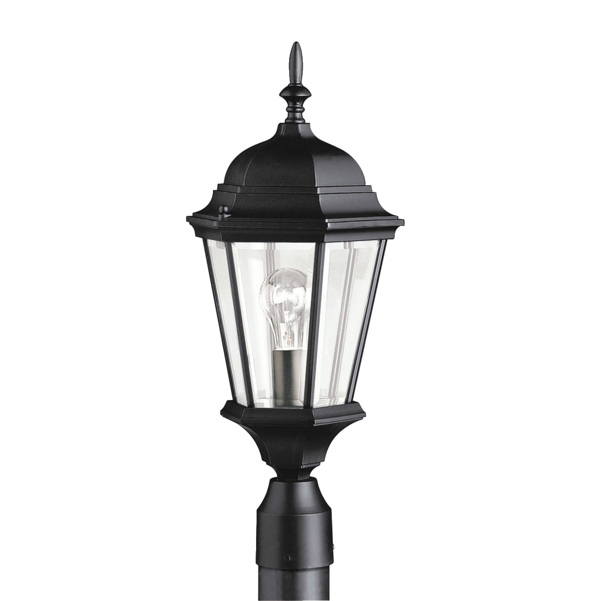 Madison 22" Outdoor Post Light, Black Finish - Bees Lighting