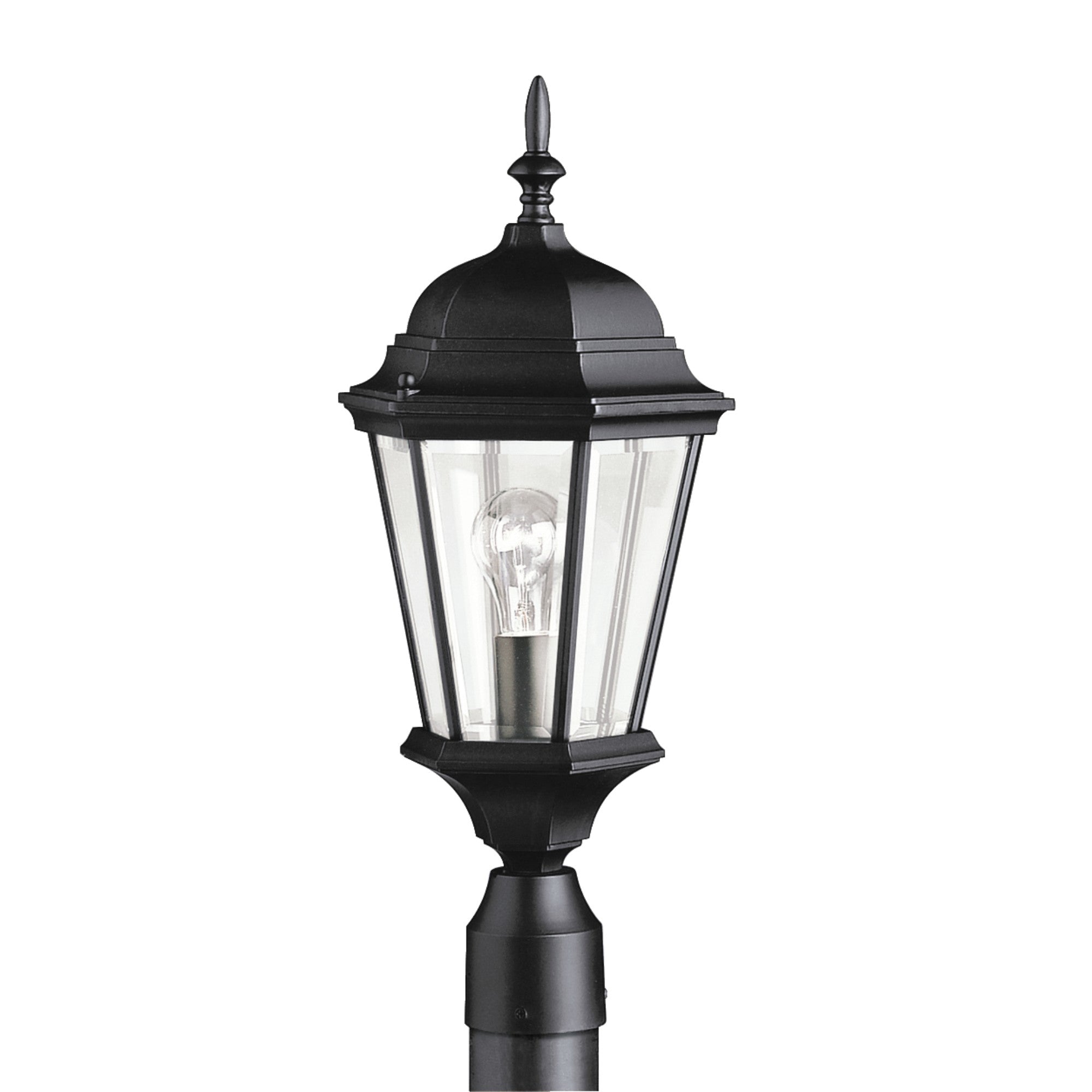 Madison 22" Outdoor Post Light, Black Finish - Bees Lighting