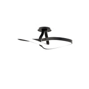 Mobius 24" LED Flush Mount, Black Finish - Bees Lighting