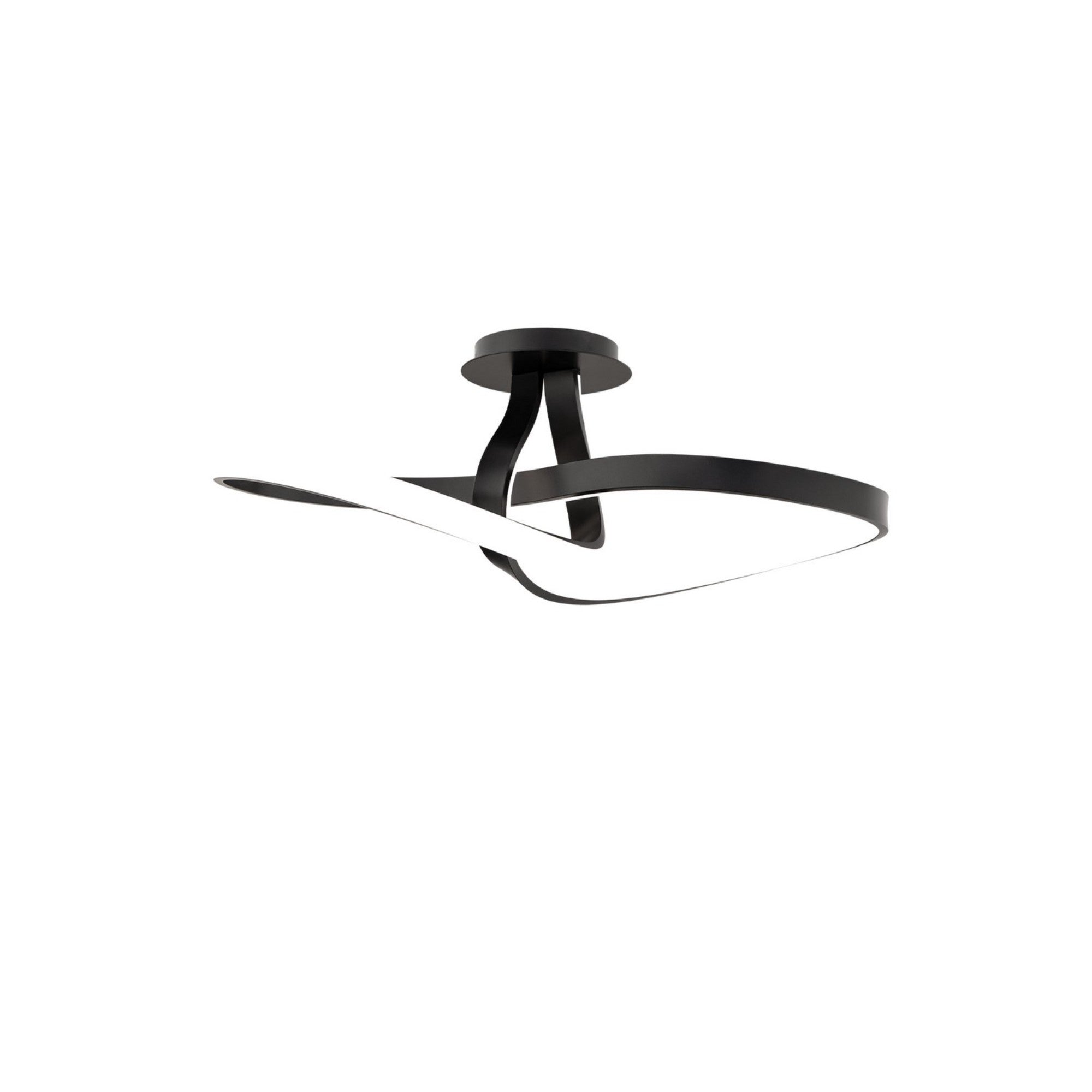 Mobius 24" LED Flush Mount, Black Finish - Bees Lighting
