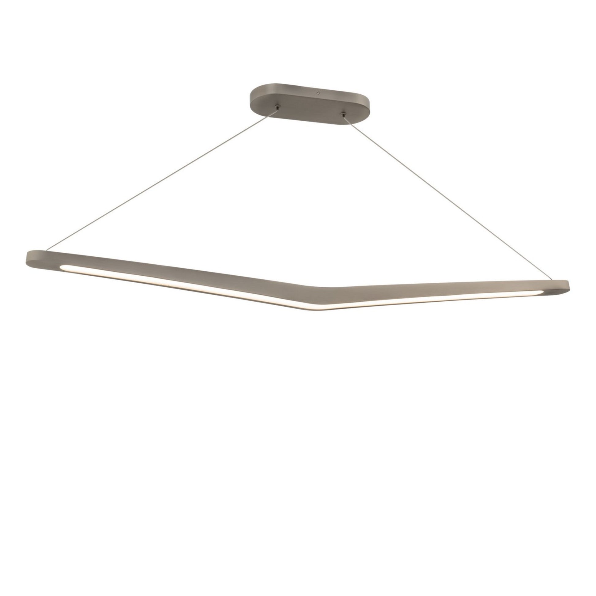 Alleron 46" LED Linear Pendant, 4CCT, Brushed Nickel Finish - Bees Lighting